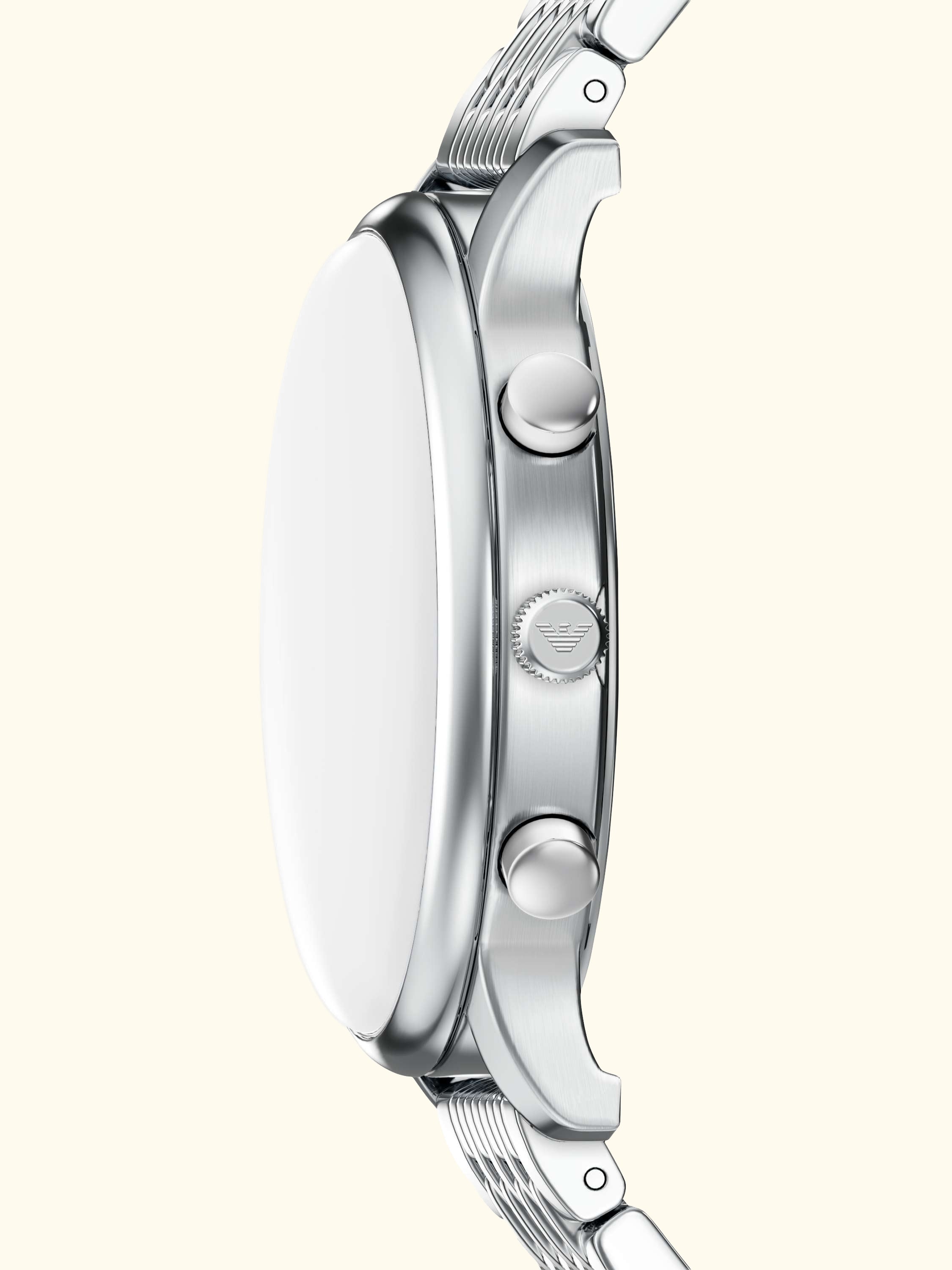 AR11772 Men's Date Bracelet Strap Watch, Silver