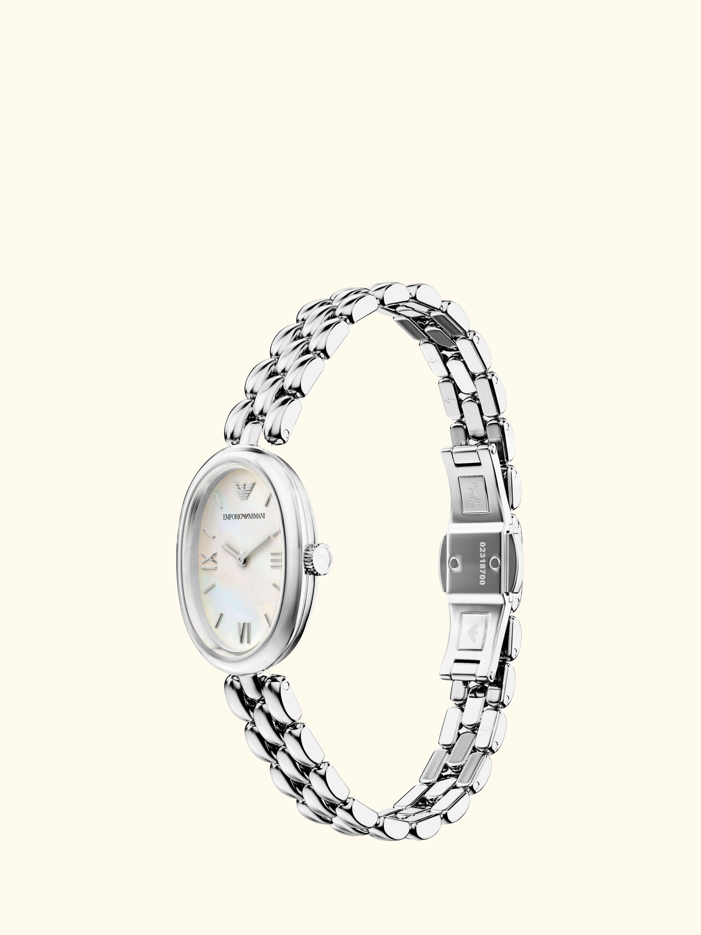 AR11776 Women's Sinfonia Mother of Pearl Dial Bracelet Strap Watch, Silver