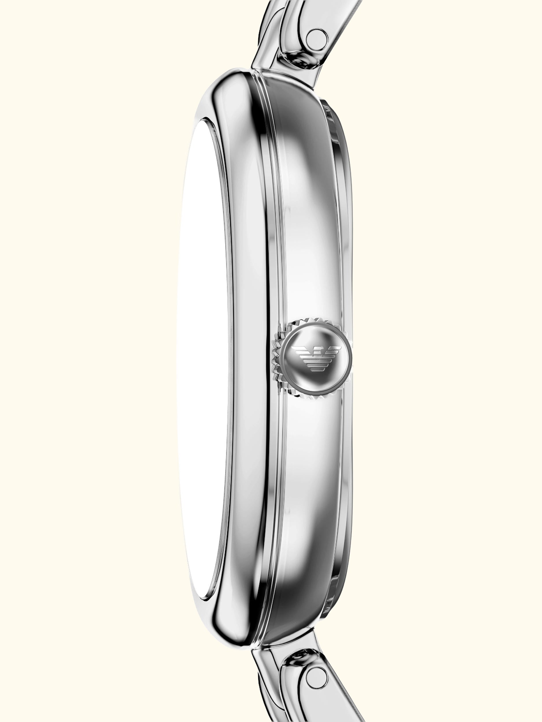 AR11776 Women's Sinfonia Mother of Pearl Dial Bracelet Strap Watch, Silver