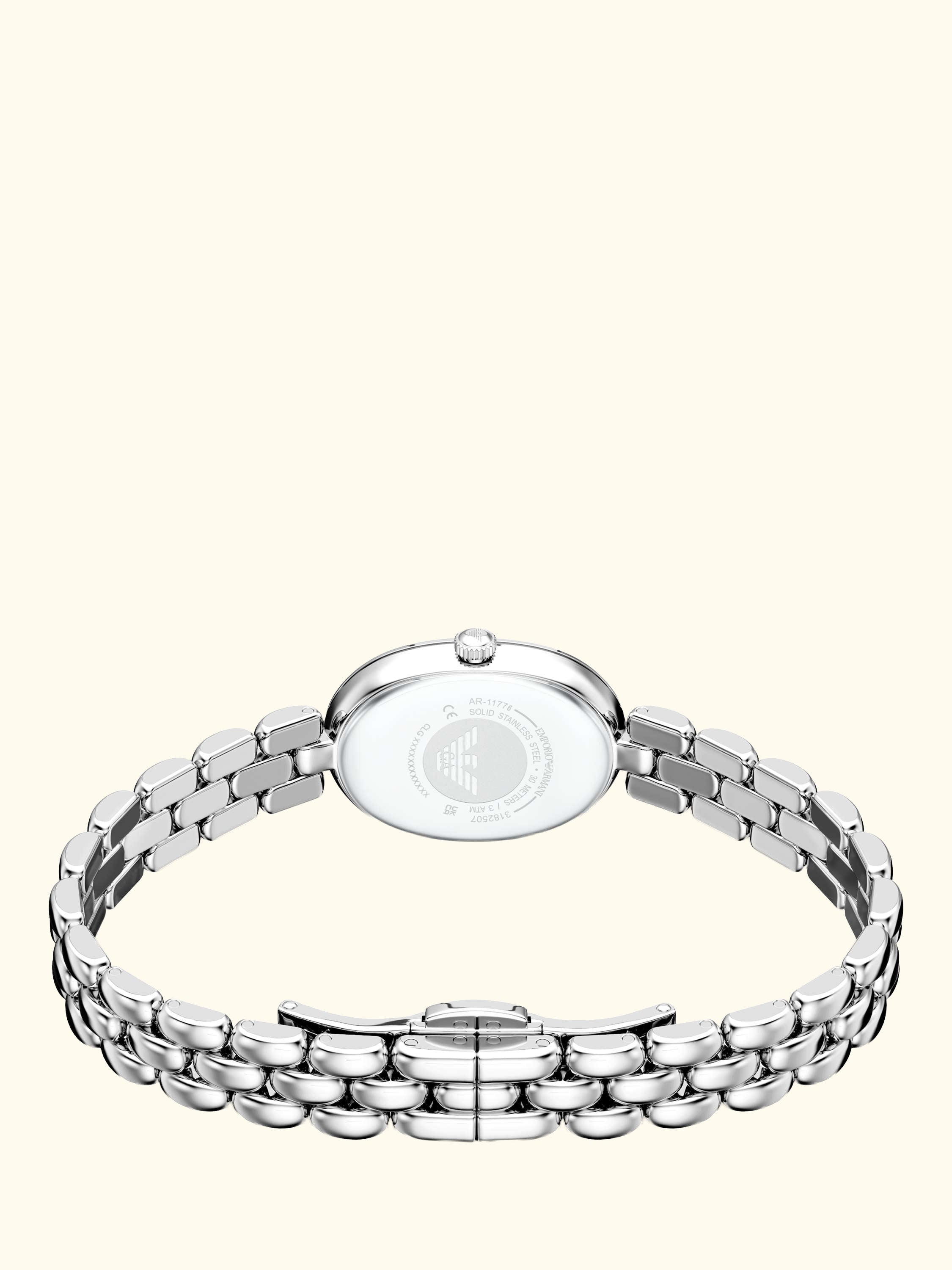 AR11776 Women's Sinfonia Mother of Pearl Dial Bracelet Strap Watch, Silver