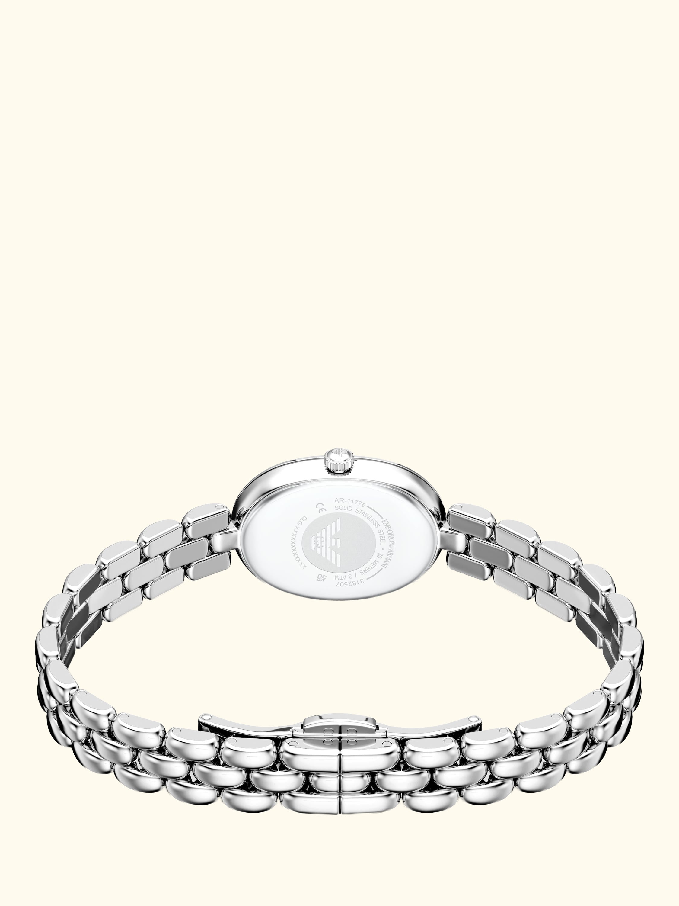 AR11776 Women's Sinfonia Mother of Pearl Dial Bracelet Strap Watch, Silver