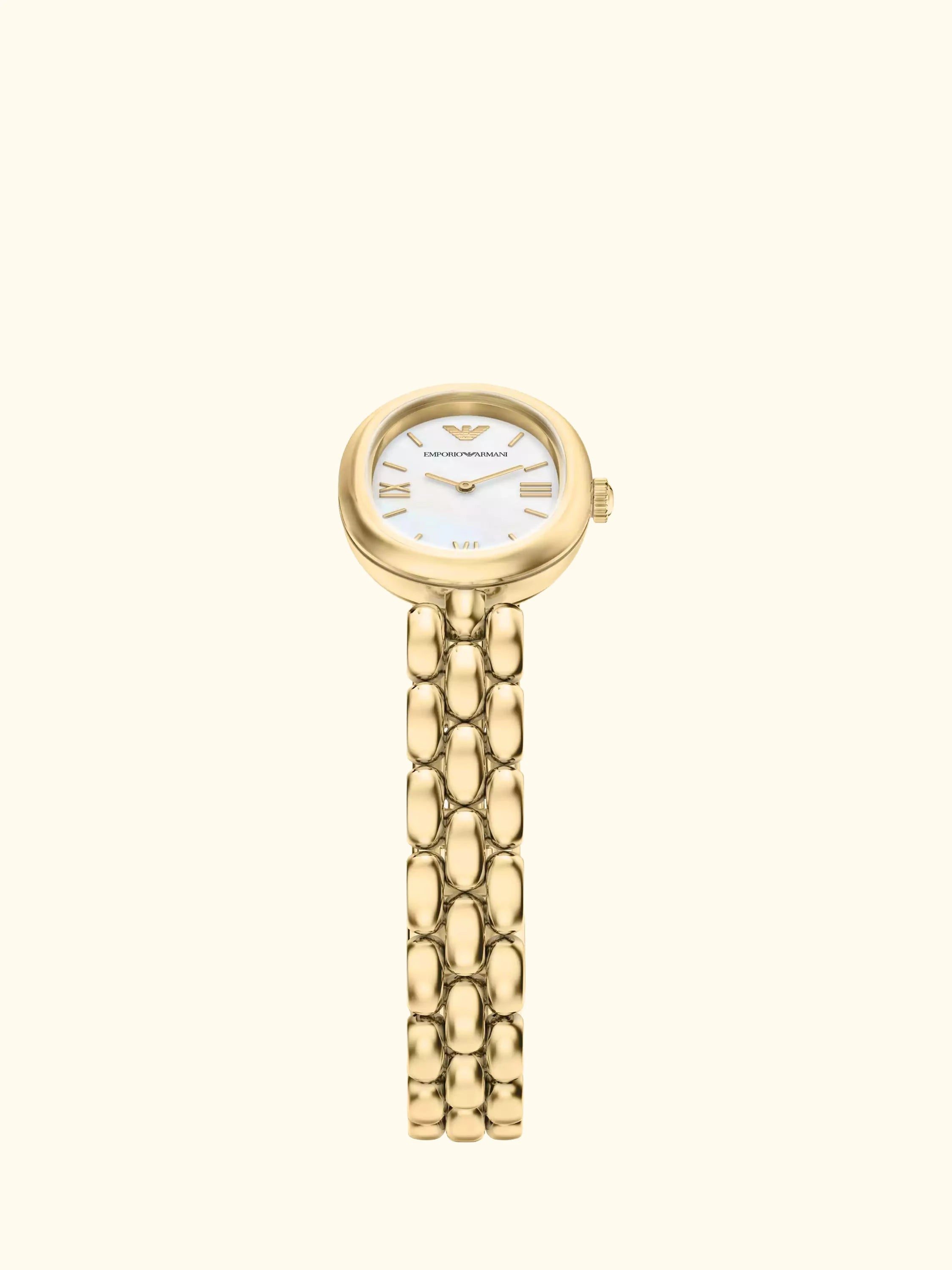 Emporio Armani AR11777 Women's Sinfonia Mother of Pearl Dial Bracelet Strap Watch, Gold