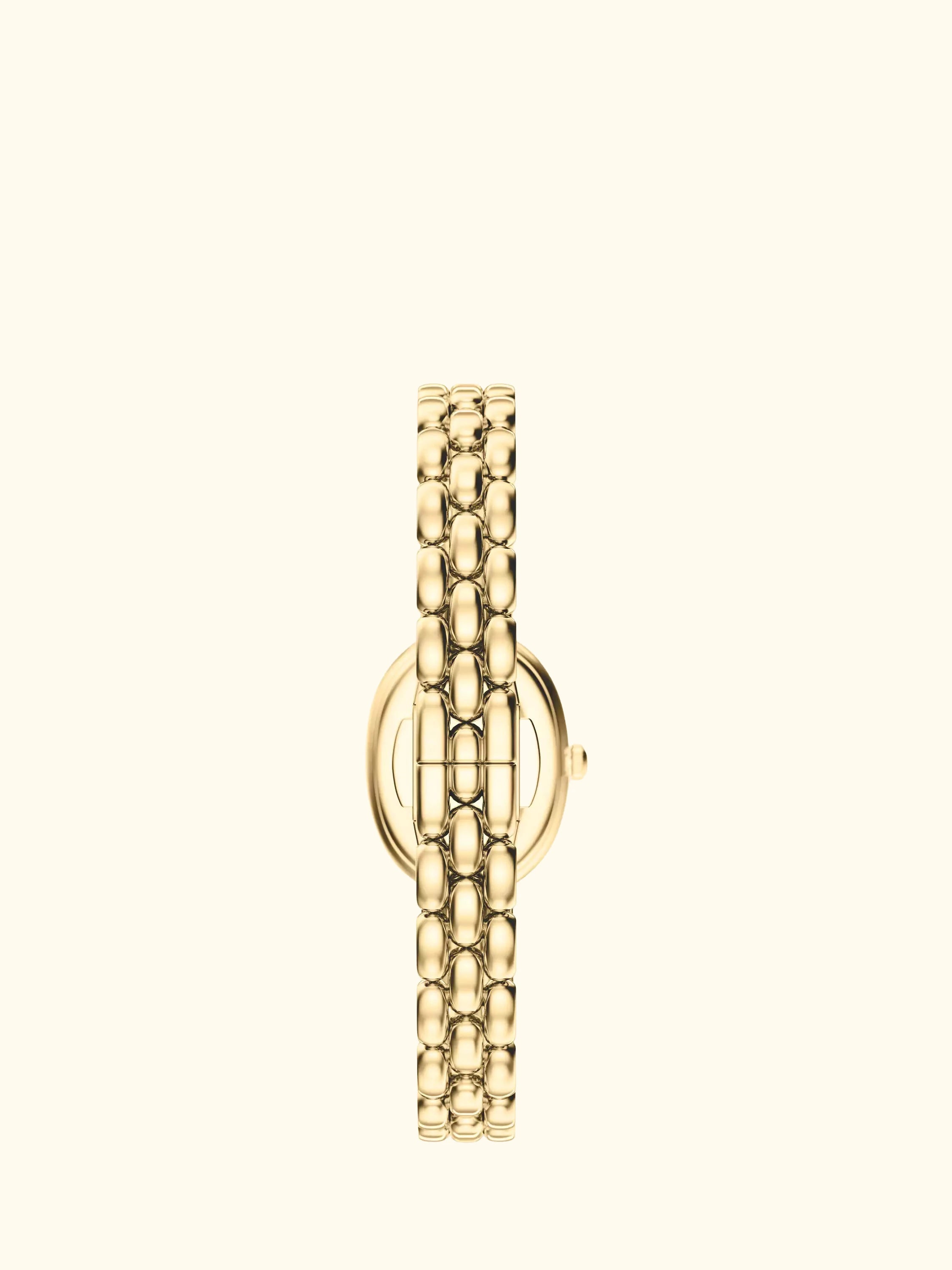 Emporio Armani AR11777 Women's Sinfonia Mother of Pearl Dial Bracelet Strap Watch, Gold