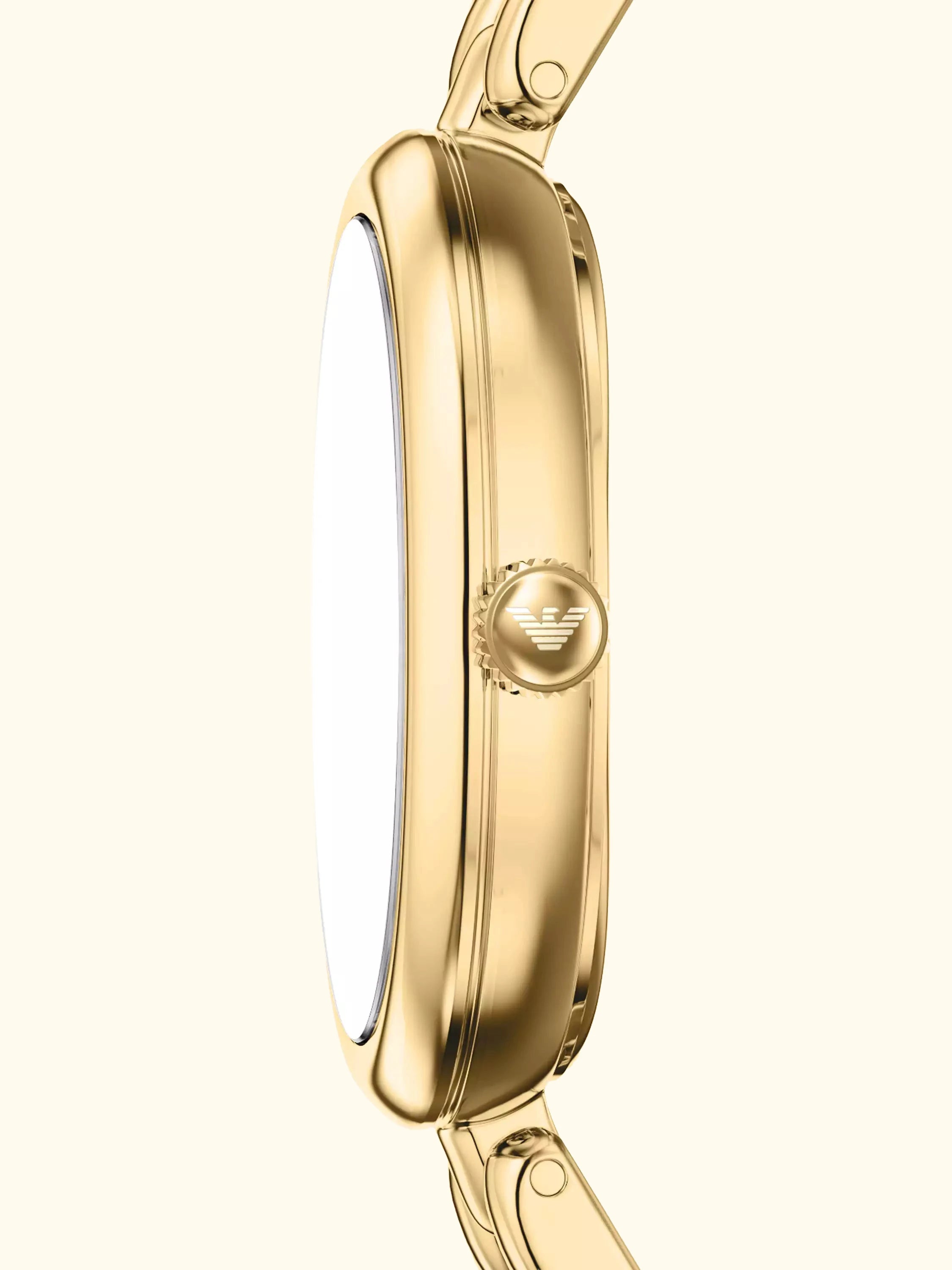 Emporio Armani AR11777 Women's Sinfonia Mother of Pearl Dial Bracelet Strap Watch, Gold