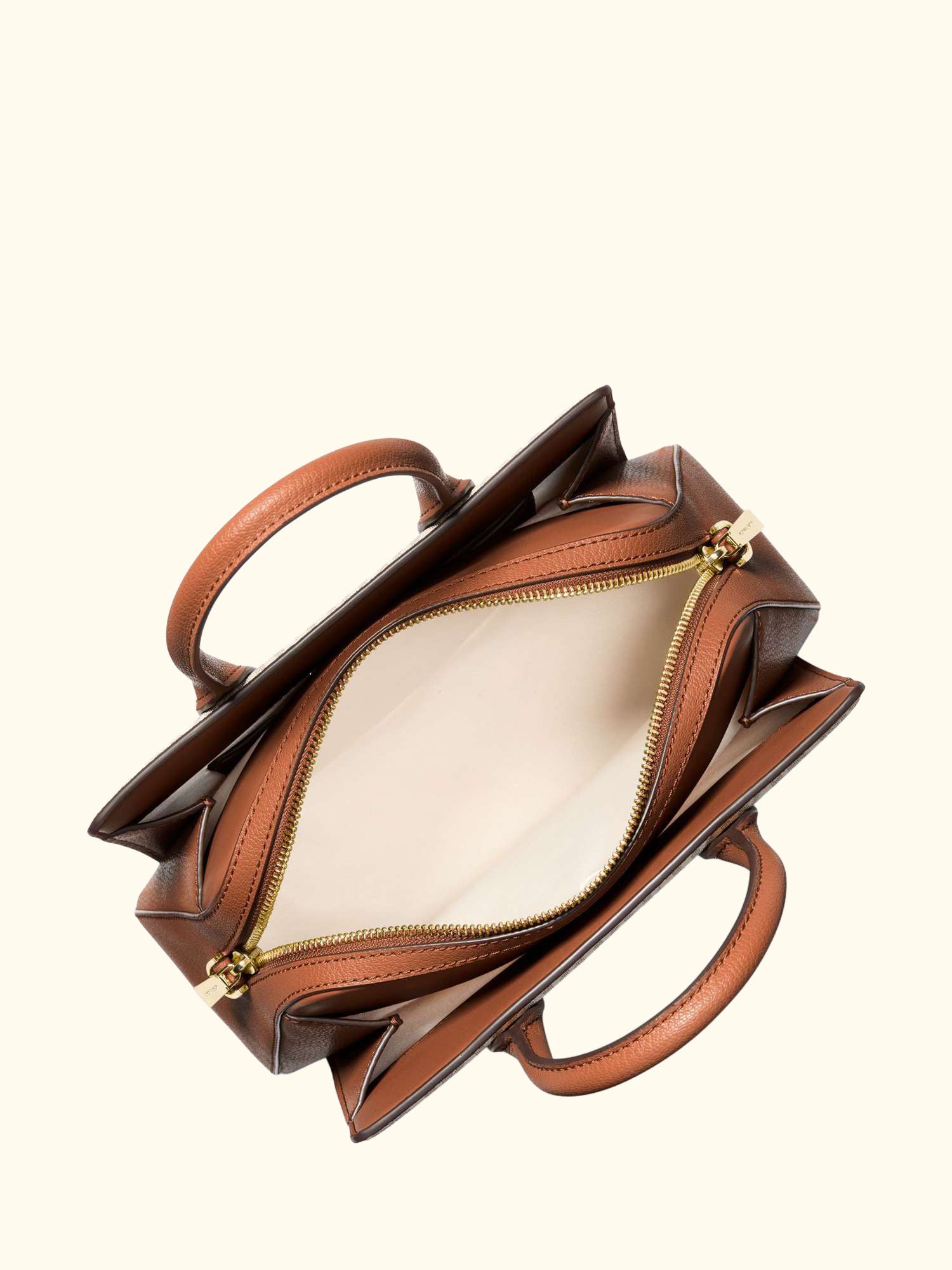 Laila Small Leather Satchel Bag, Luggage/Tan