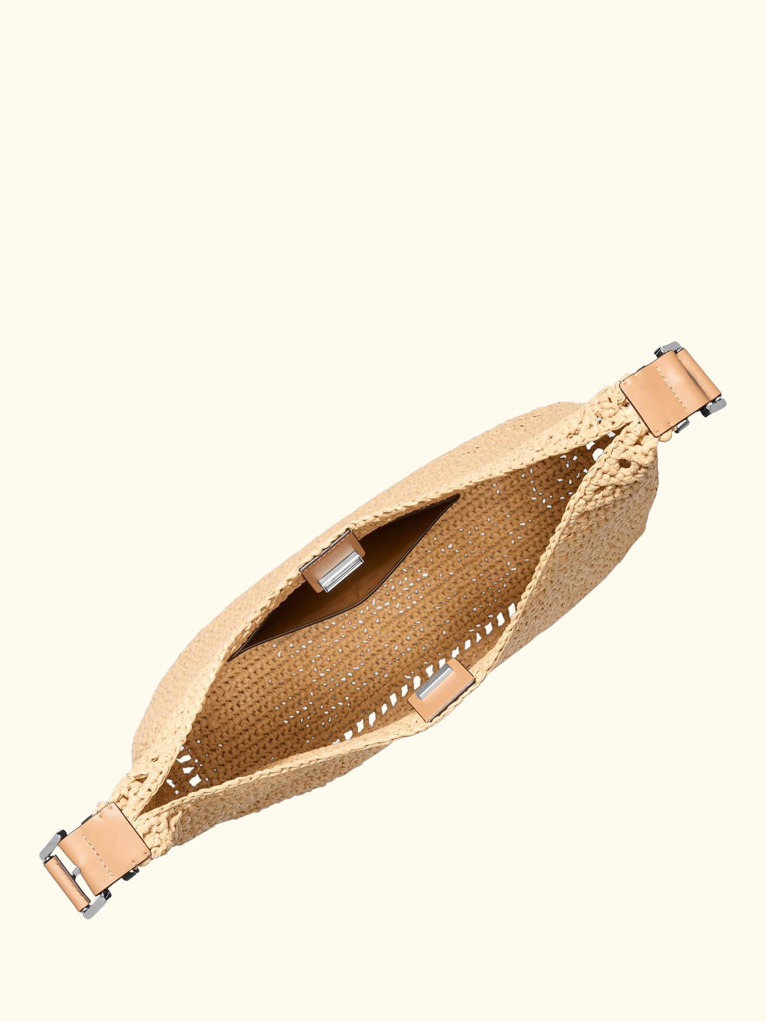 Nolita Large Shoulder Bag, Natural/ Peanut