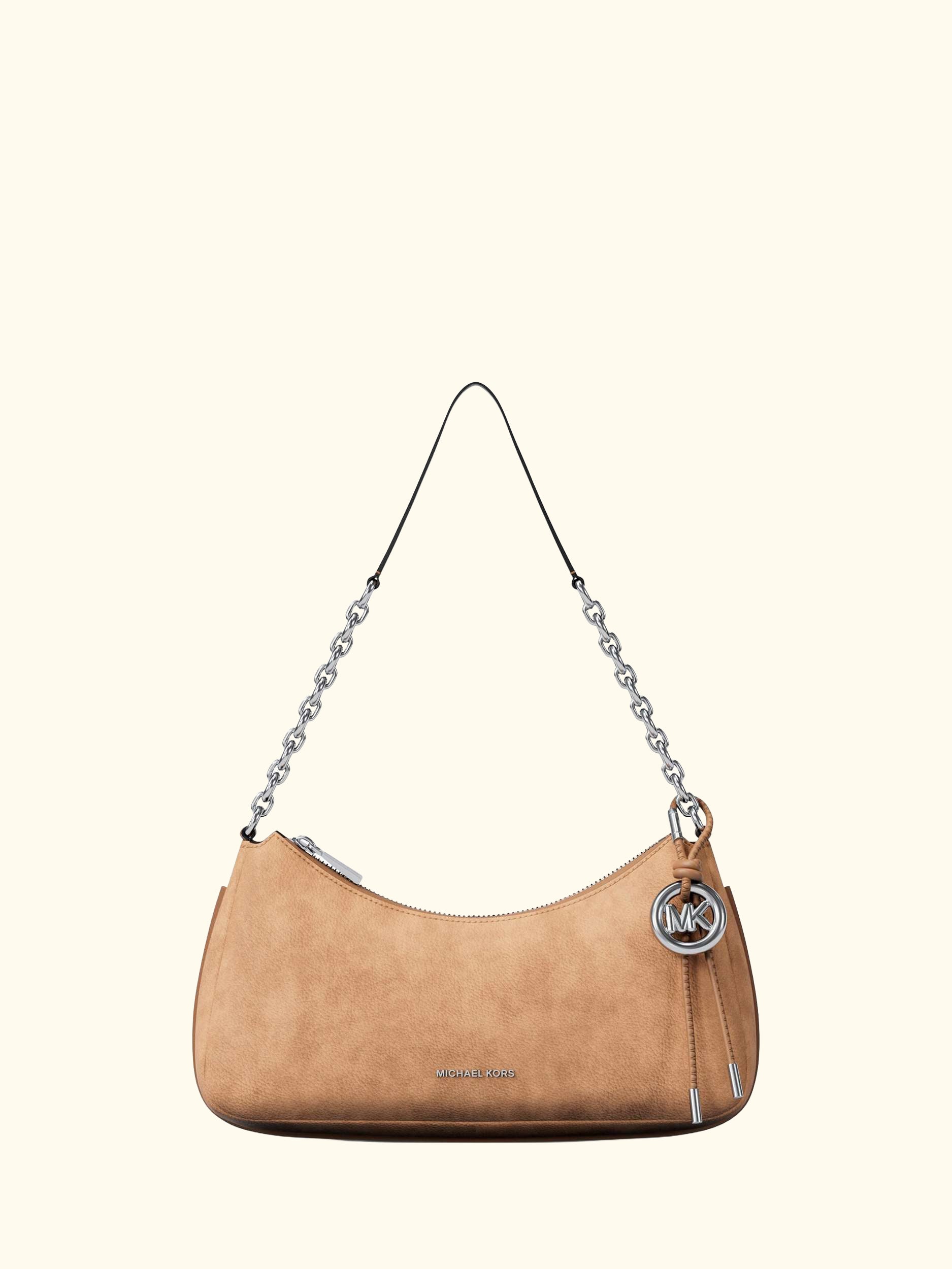 Nolita Medium Leather Shoulder Bag, Peanut