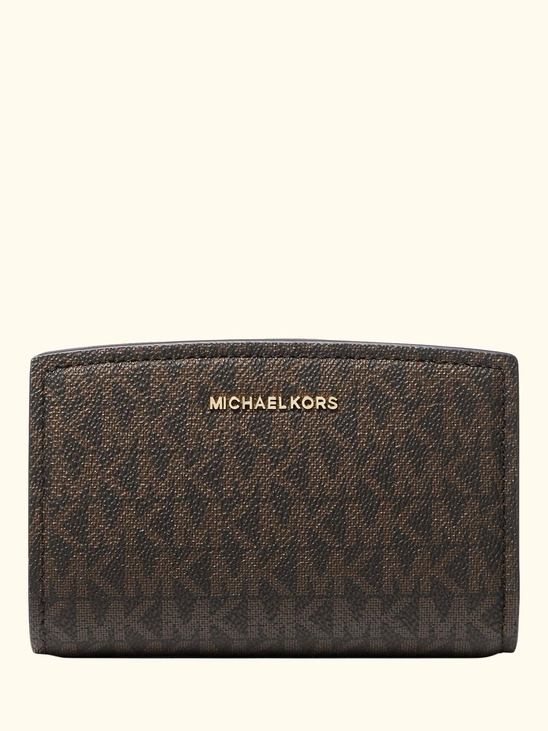 Bryant Printed Medium Wallet, Brown/Acorn