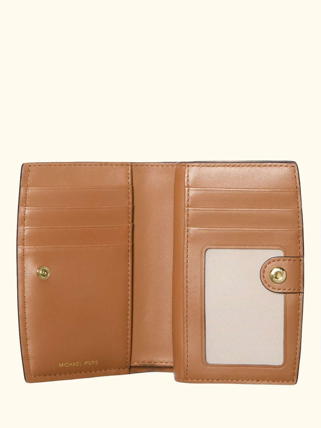 Bryant Printed Medium Wallet, Brown/Acorn