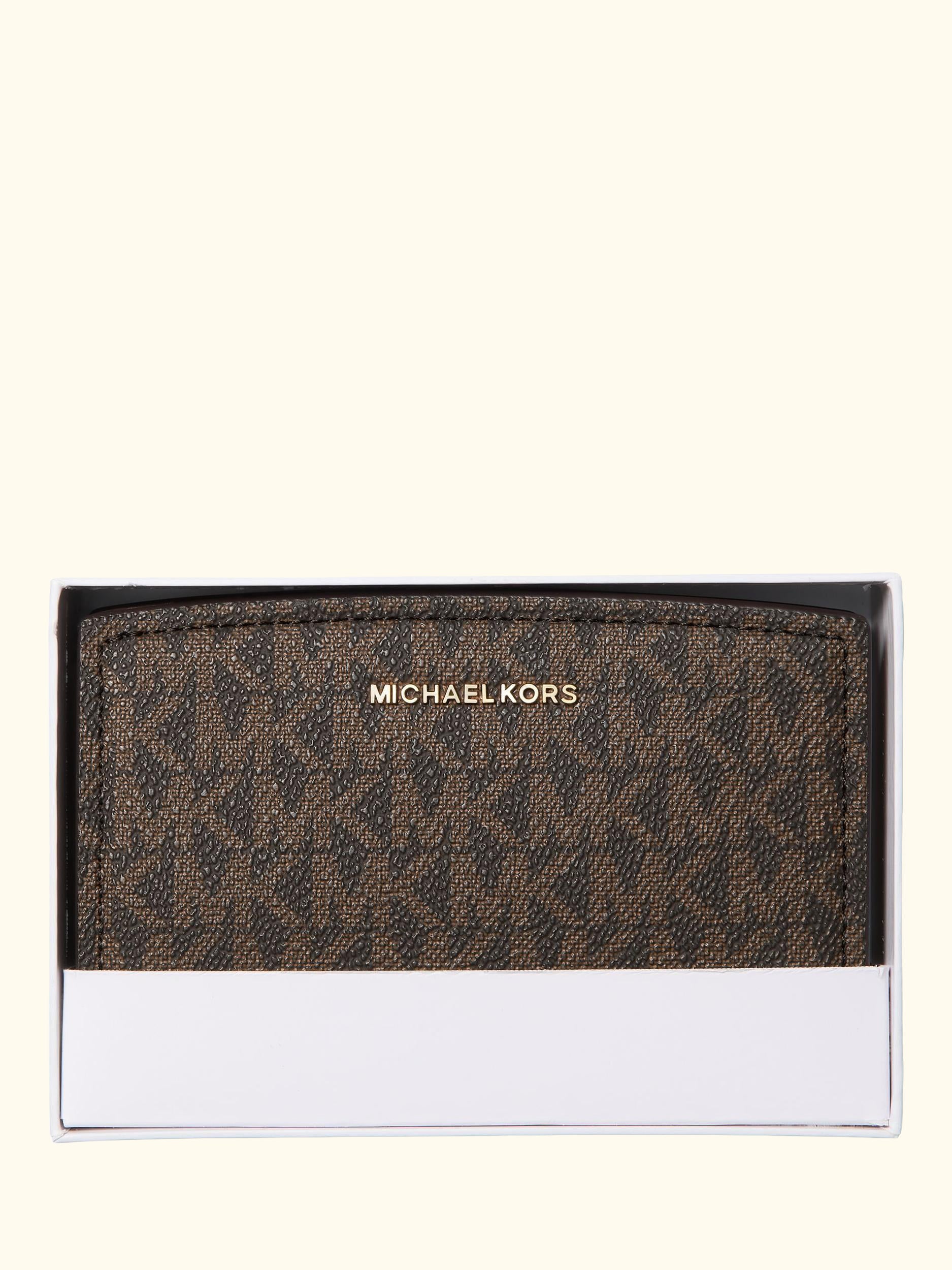 Bryant Printed Medium Wallet, Brown/Acorn