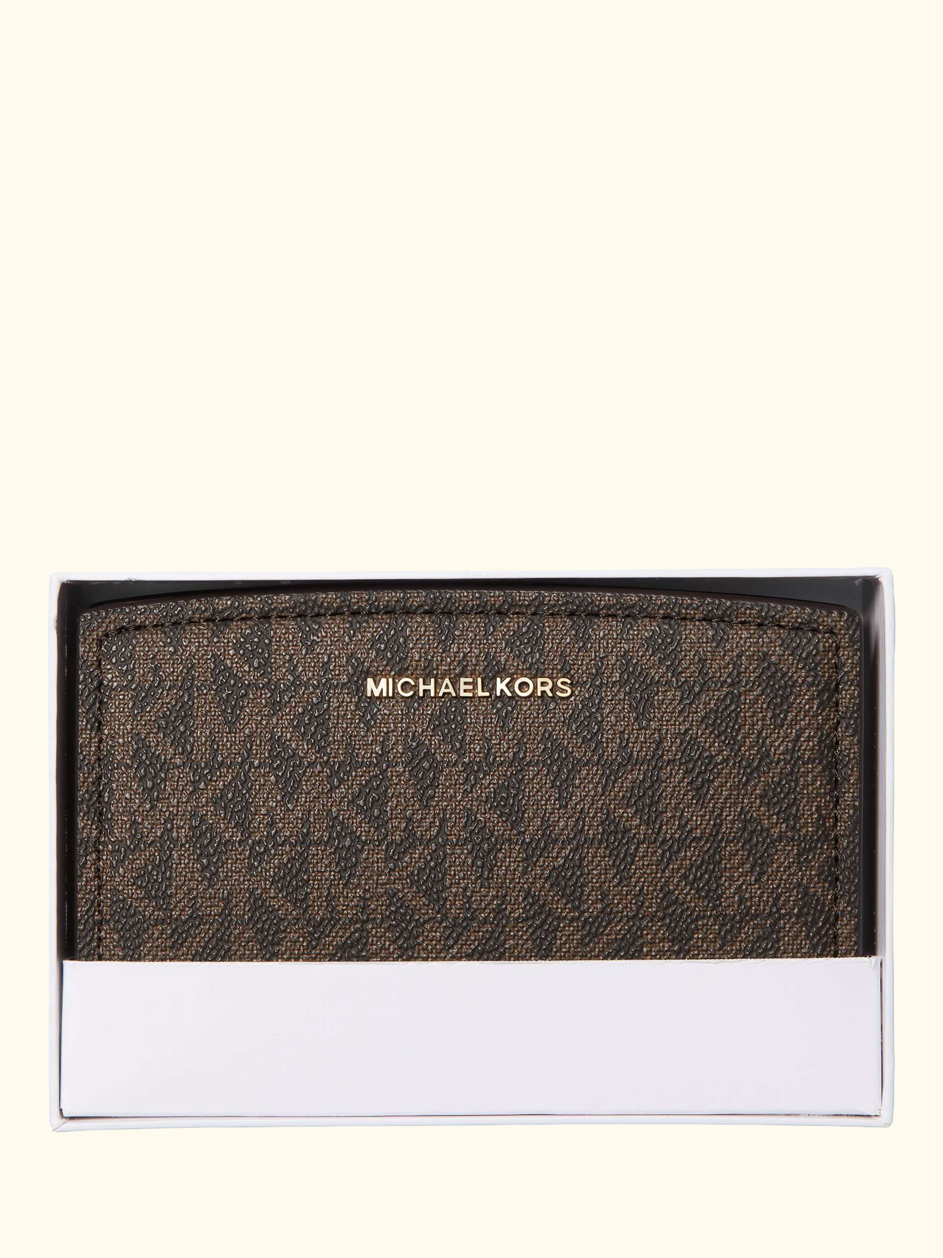 Bryant Printed Medium Wallet, Brown/Acorn