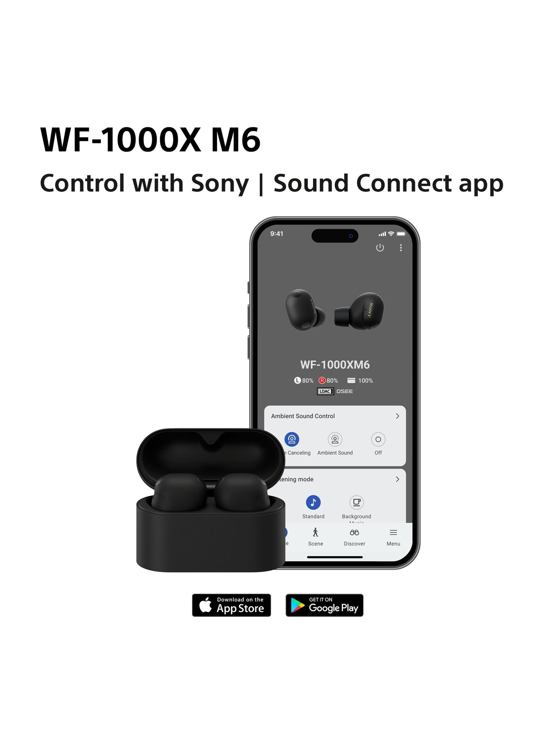 WF-1000XM6 Noise Cancelling True Wireless Bluetooth Sweat & Weather-Resistant In-Ear Headphones with Mic/Remote