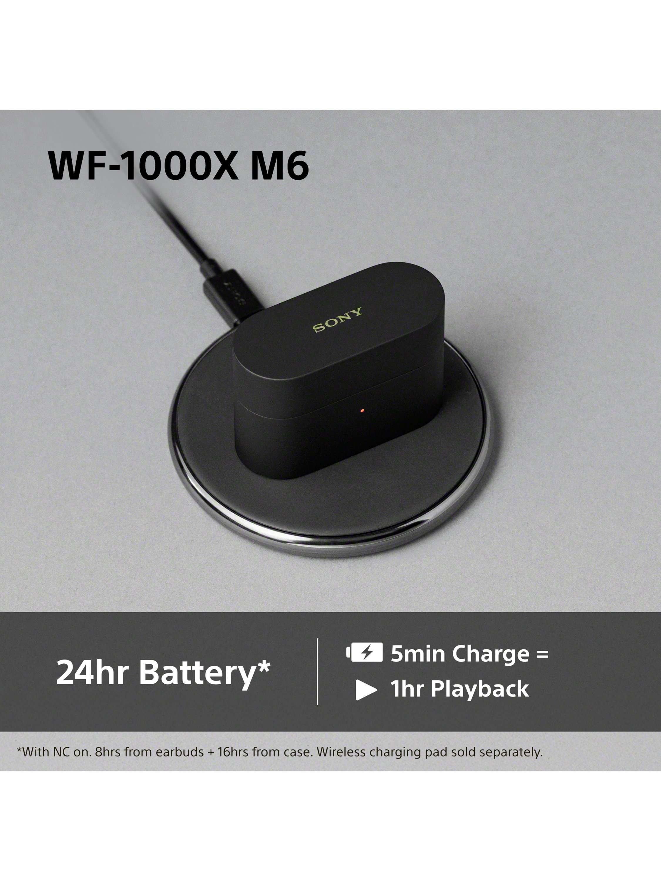 WF-1000XM6 Noise Cancelling True Wireless Bluetooth Sweat & Weather-Resistant In-Ear Headphones with Mic/Remote