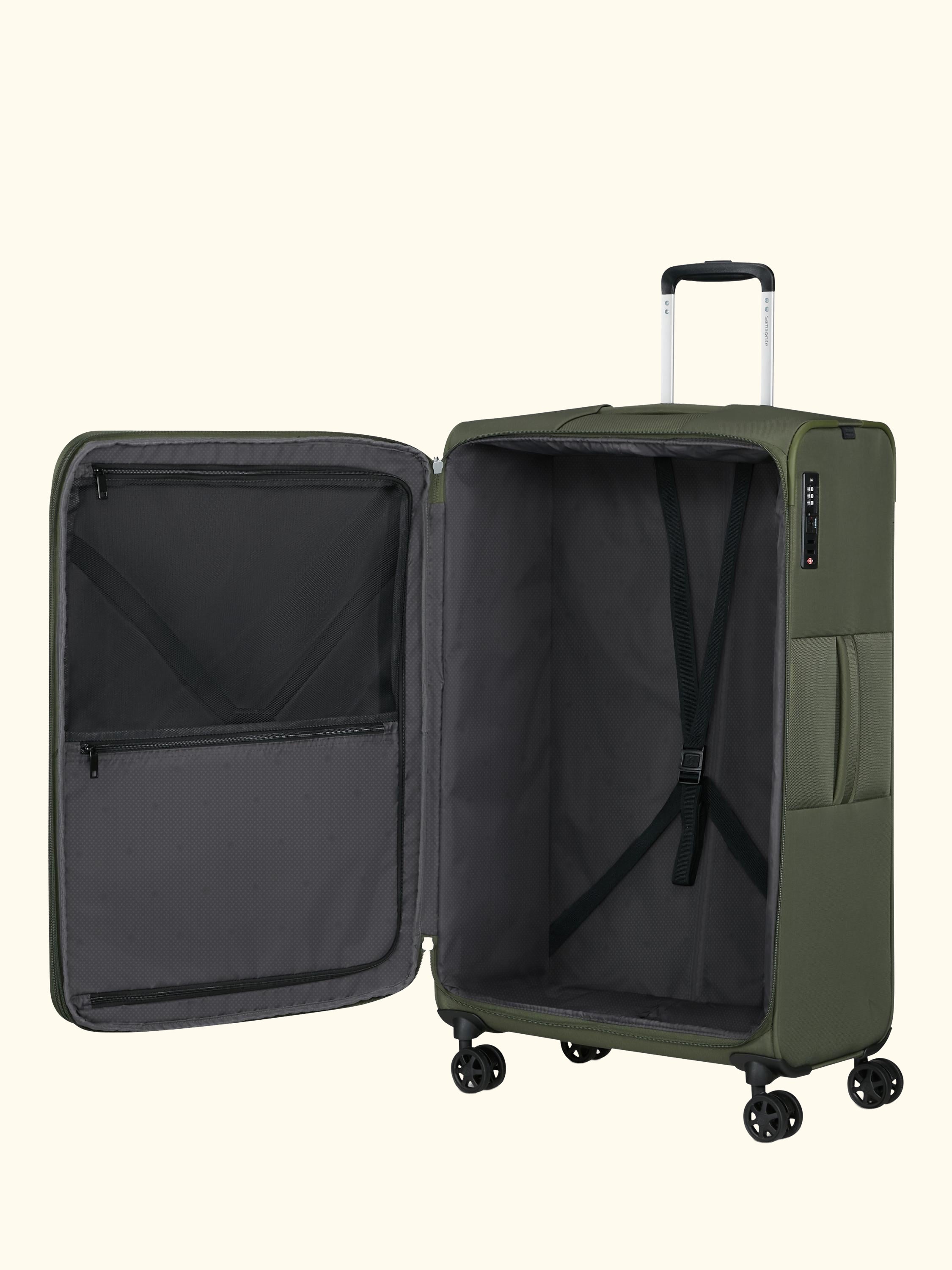 Go Twist Soft Double Wheel Large Suitcase, 188L, Green