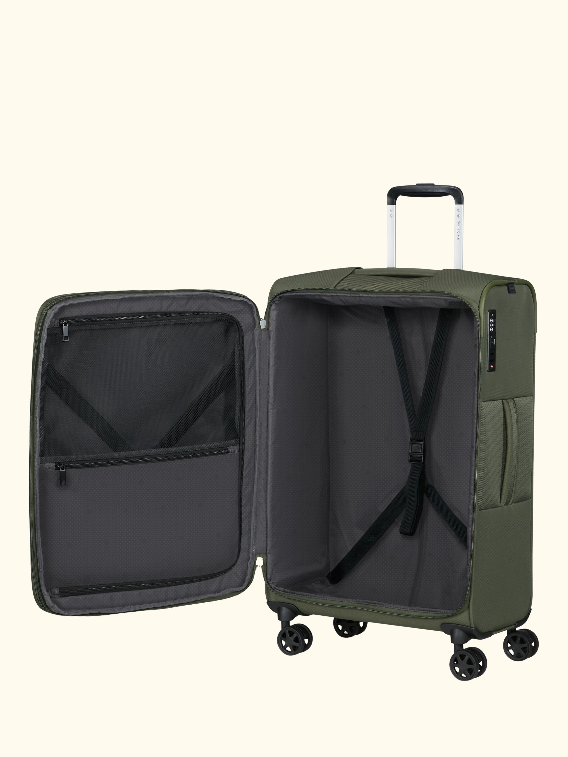 Go Twist Soft Double Wheel Medium Suitcase, 79L