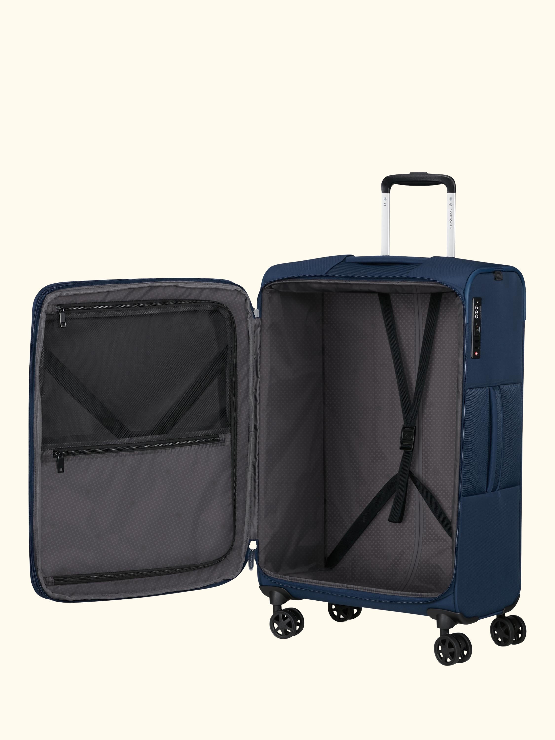 Go Twist Soft Double Wheel Medium Suitcase, 79L
