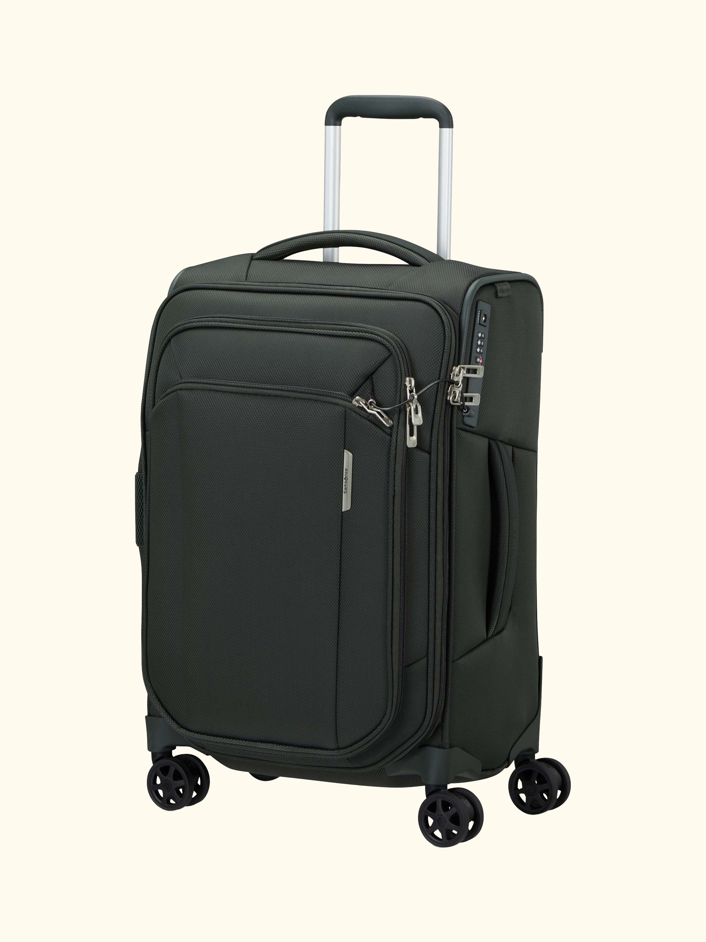 Respark 55cm Double Wheel Cabin Spinner Suitcase, 59L