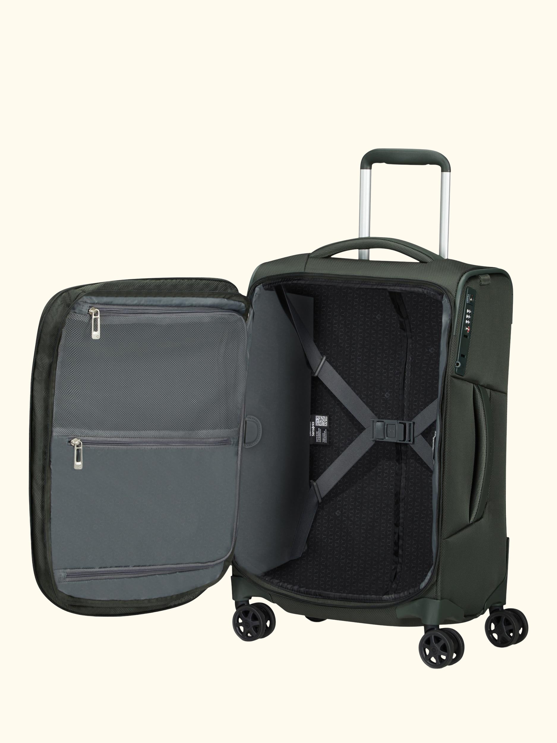 Respark 55cm Double Wheel Cabin Spinner Suitcase, 59L