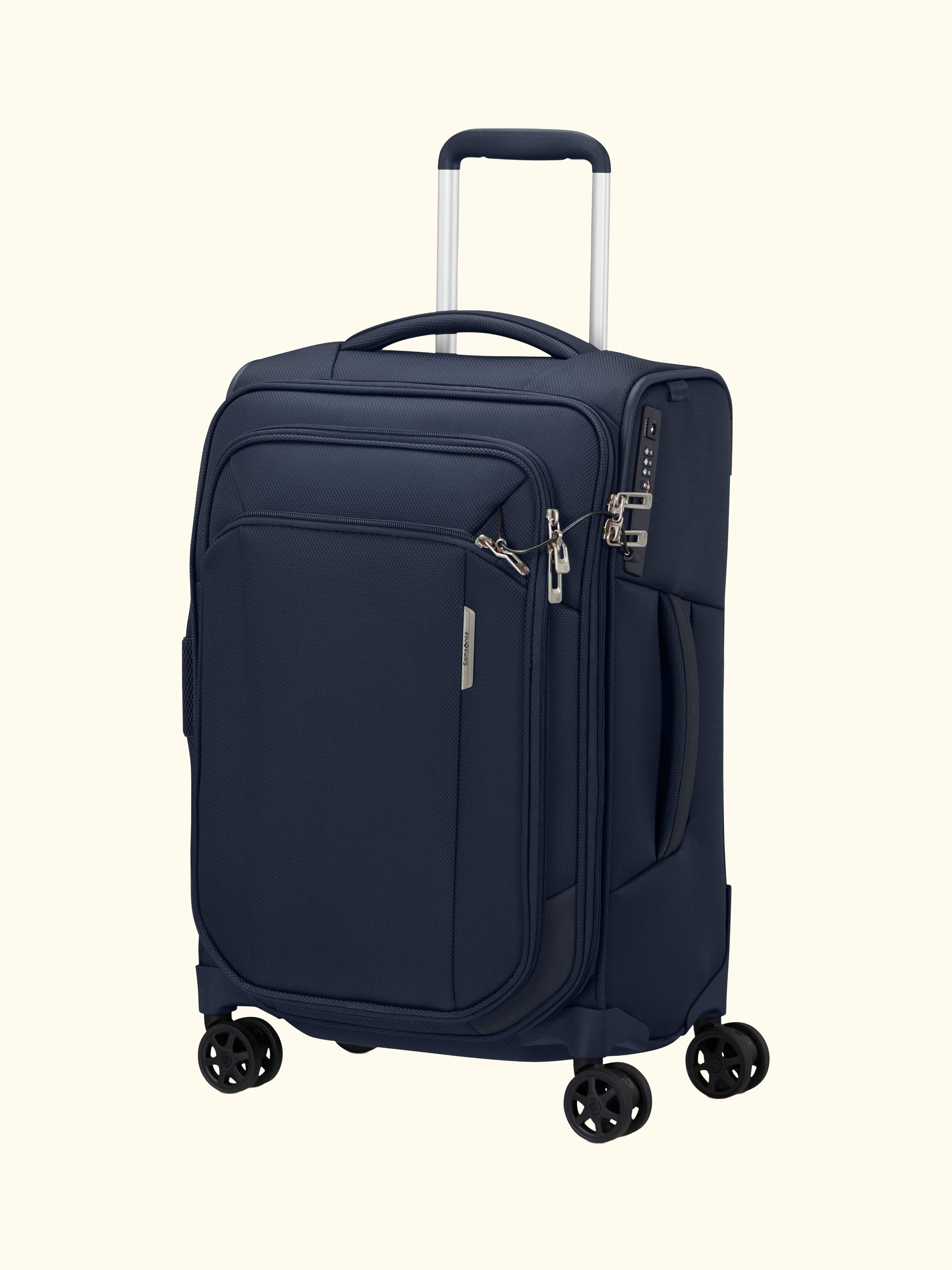 Respark 55cm Double Wheel Cabin Spinner Suitcase, 59L