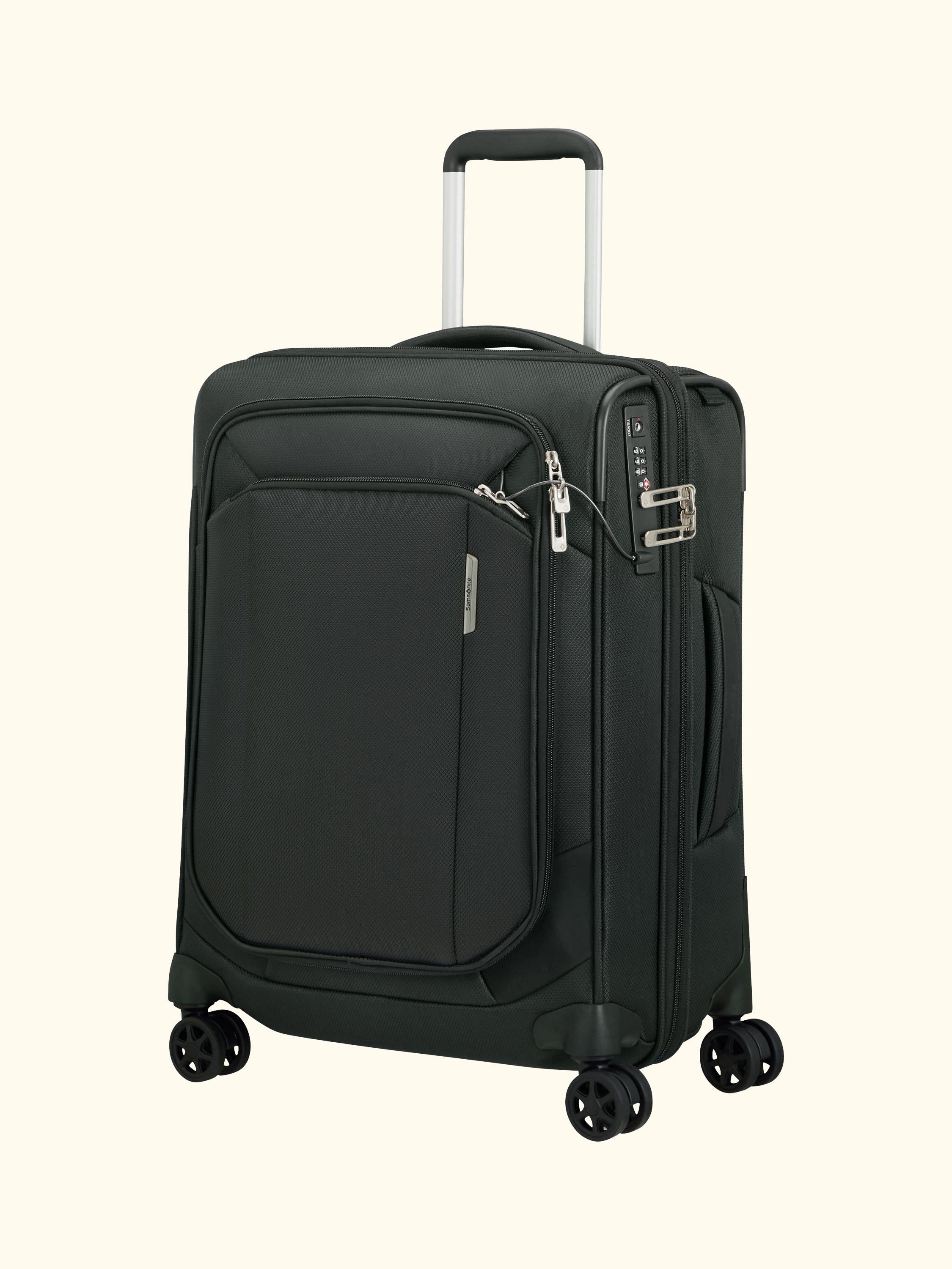 Respark 55cm Expandable Cabin Spinner Suitcase, 61L