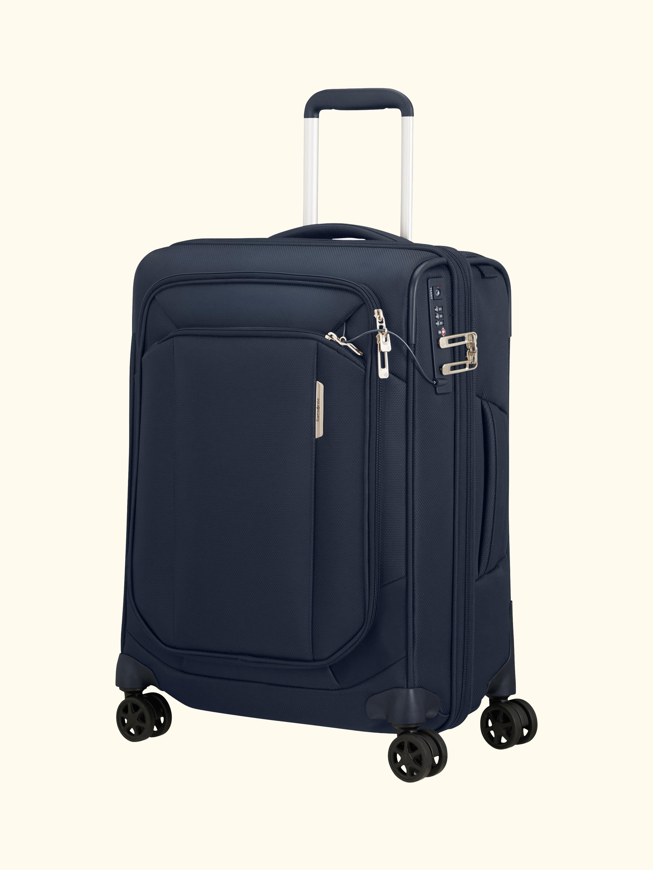 Respark 55cm Expandable Cabin Spinner Suitcase, 61L