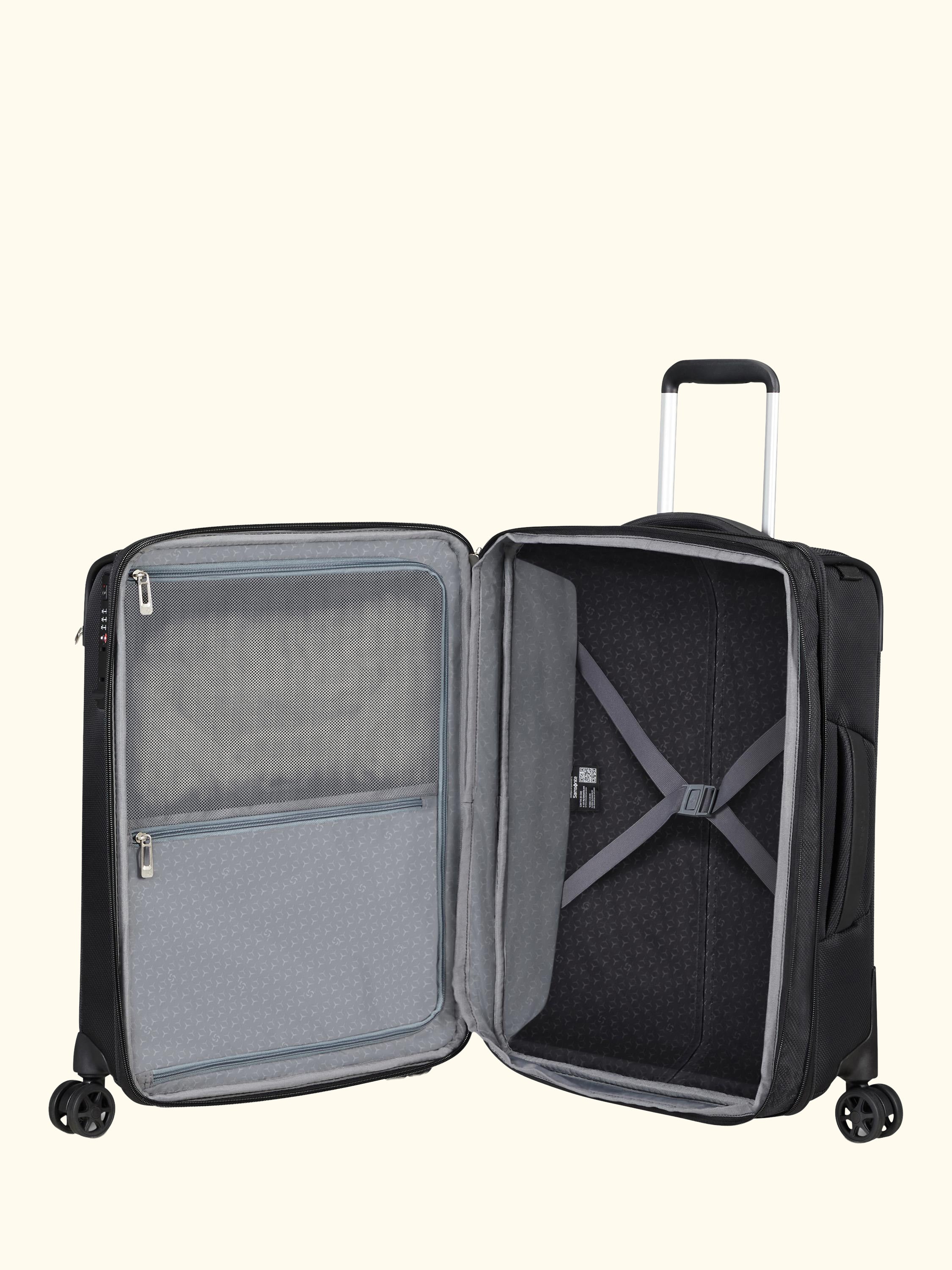 Respark 55cm Expandable Cabin Spinner Suitcase, 61L