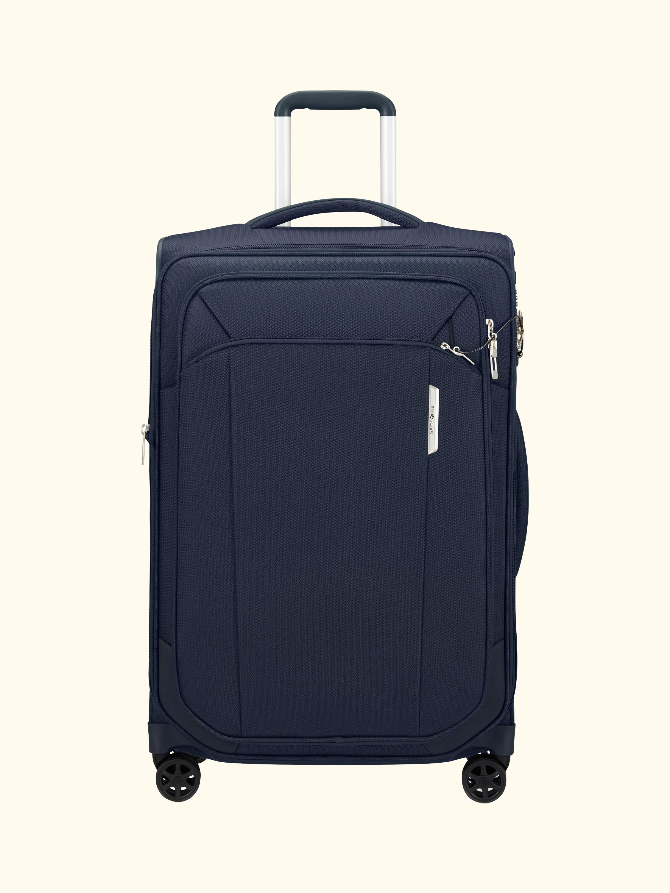 Respark 4-Wheel 67cm Expandable Medium Suitcase, Midnight Blue