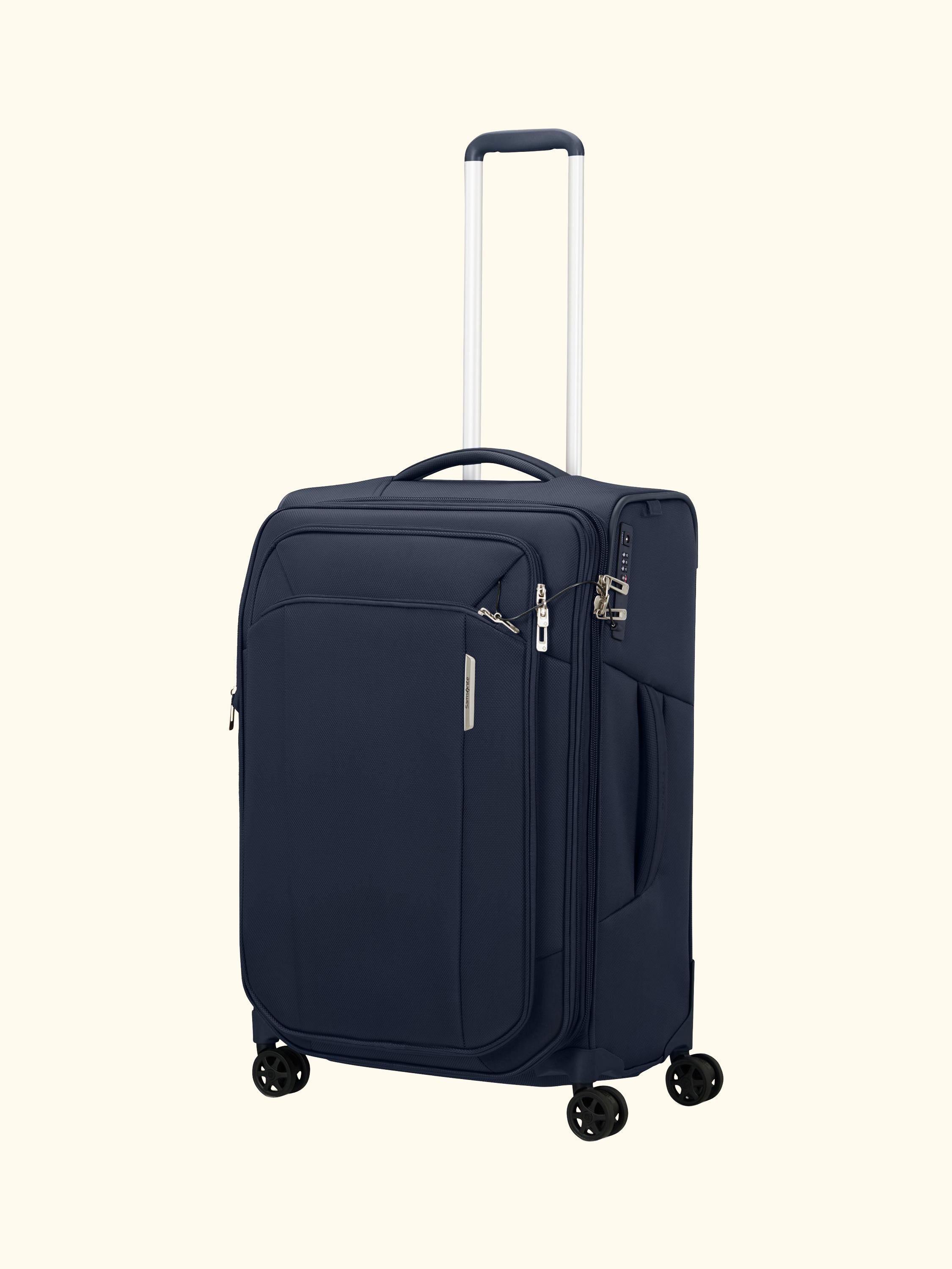 Respark 4-Wheel 67cm Expandable Medium Suitcase, Midnight Blue