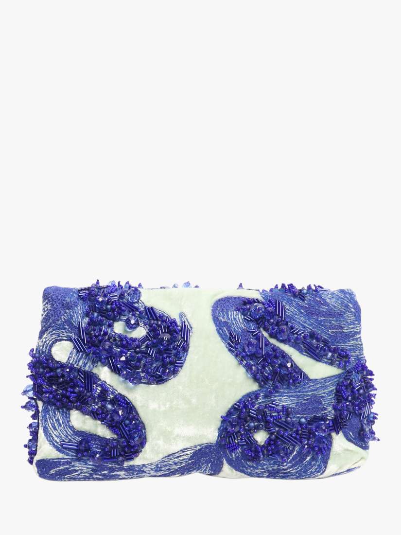 Pre-loved Dries Van Noten Sequin Clutch Bag, Green