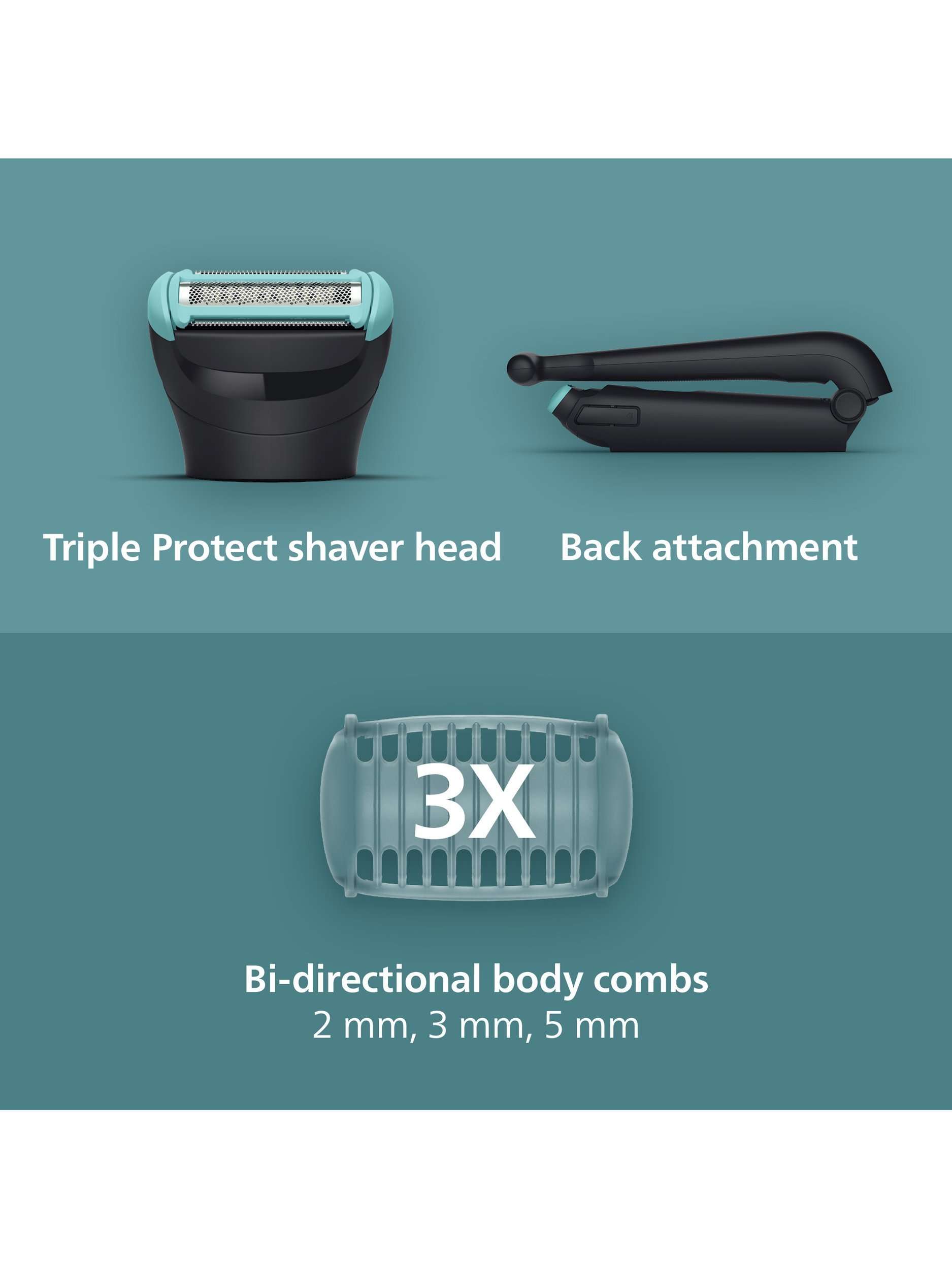 BodyGroom 5475/15 5000 Series Body Groomer, Black