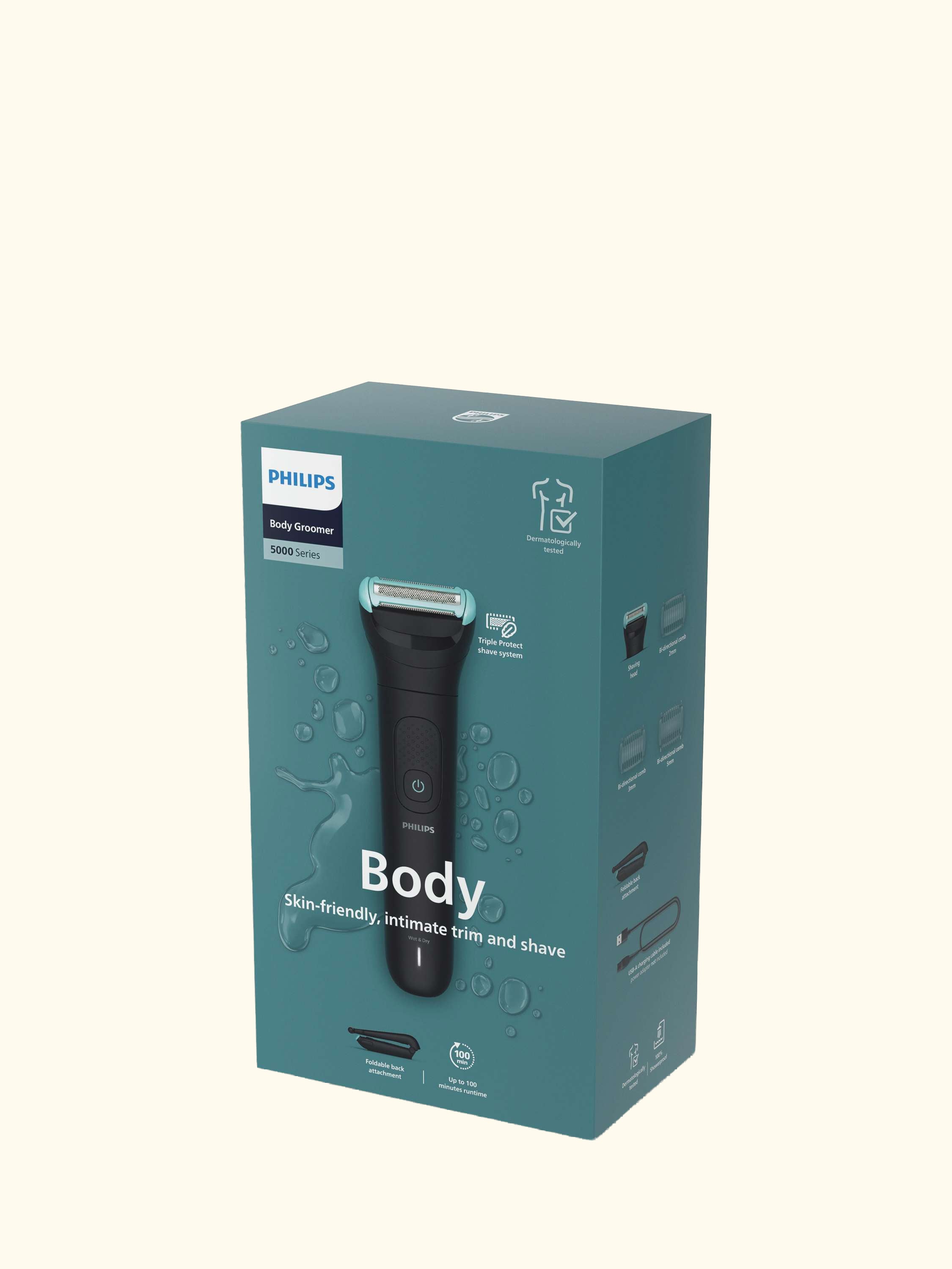 BodyGroom 5475/15 5000 Series Body Groomer, Black