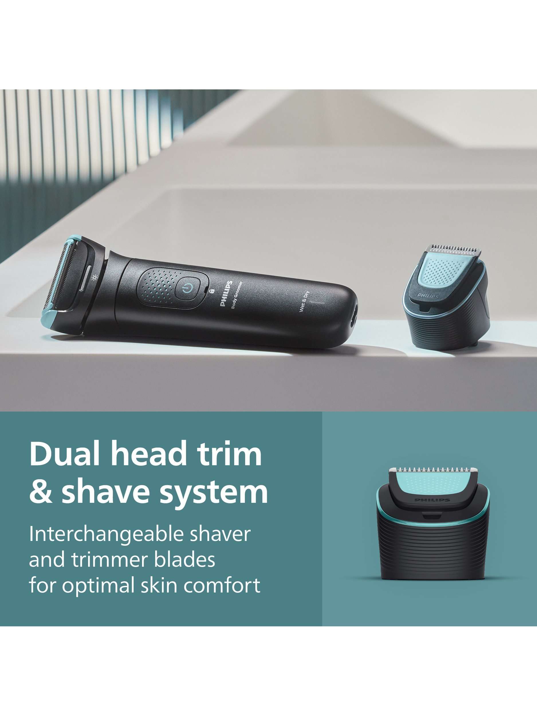 7000 Series 7480/15 BodyGroom Shaver, Black