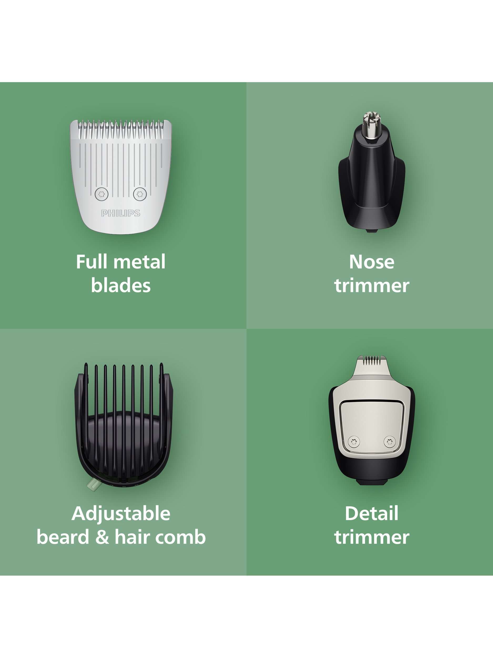 5000 Series MG5921/15  MultiGroom 10 in 1 All-in-One Trimmer, Grey