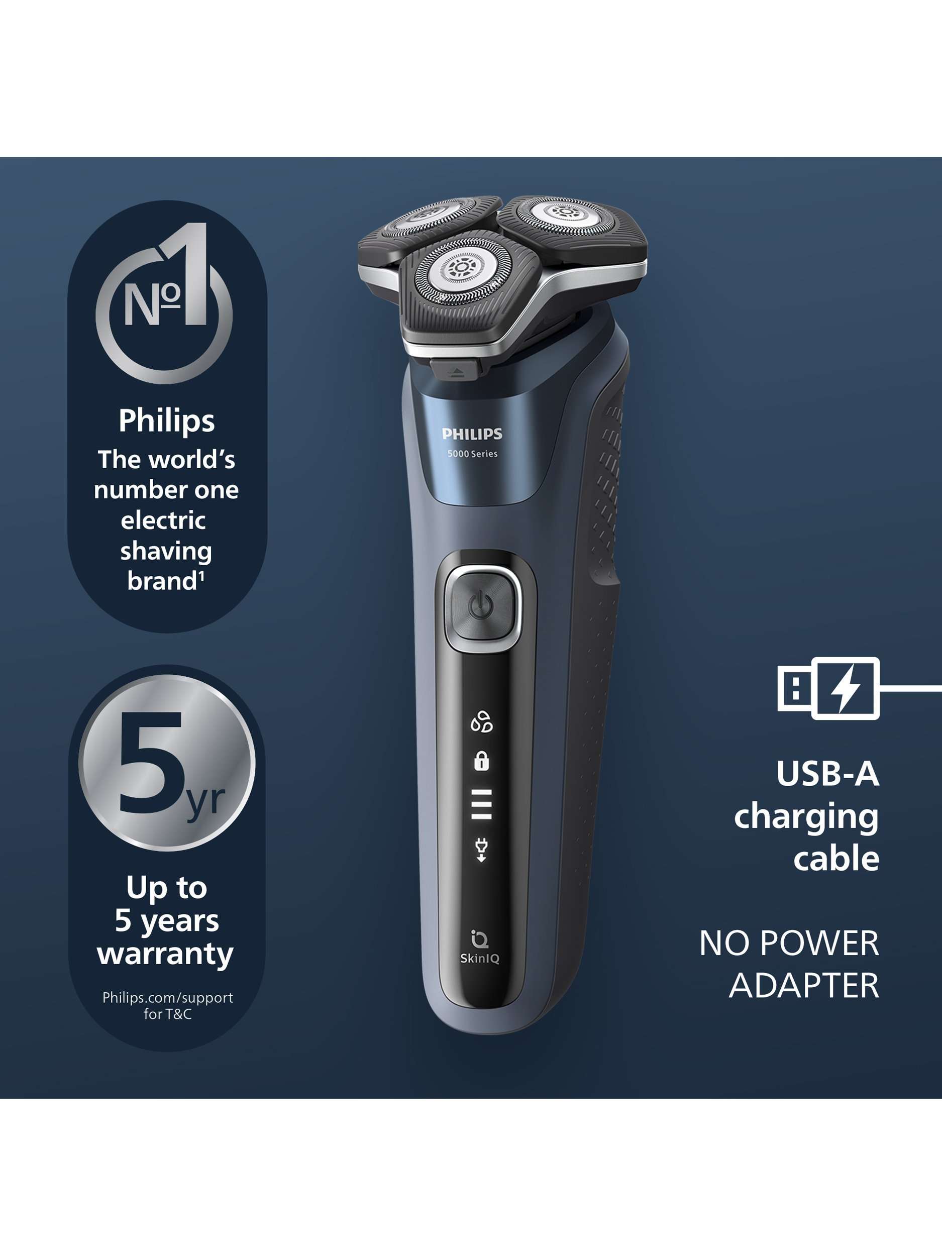 5000 Series S5885/35 Electric Shaver, Blue