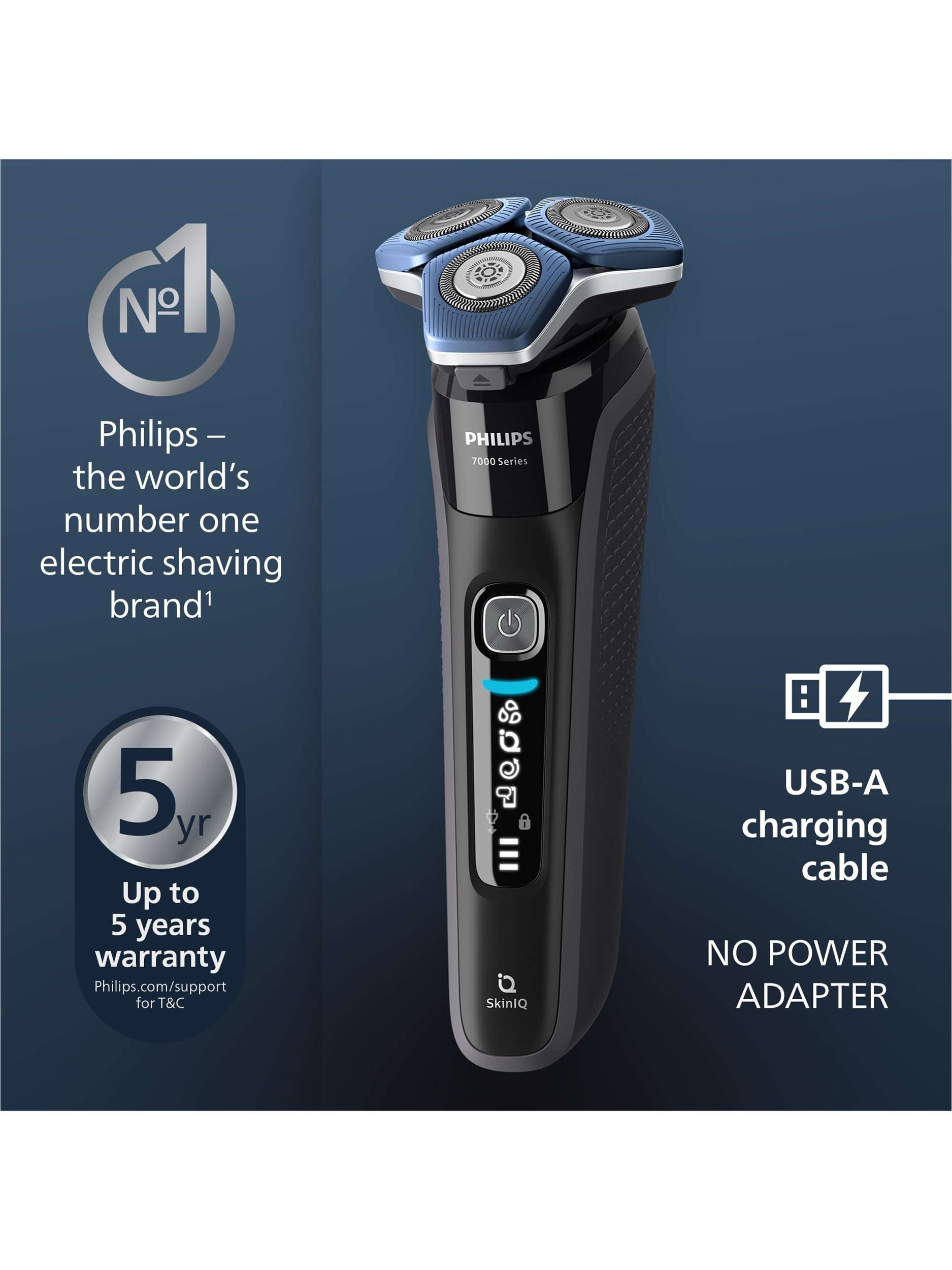 7000 Series S7886/58 Electric Shaver, Black