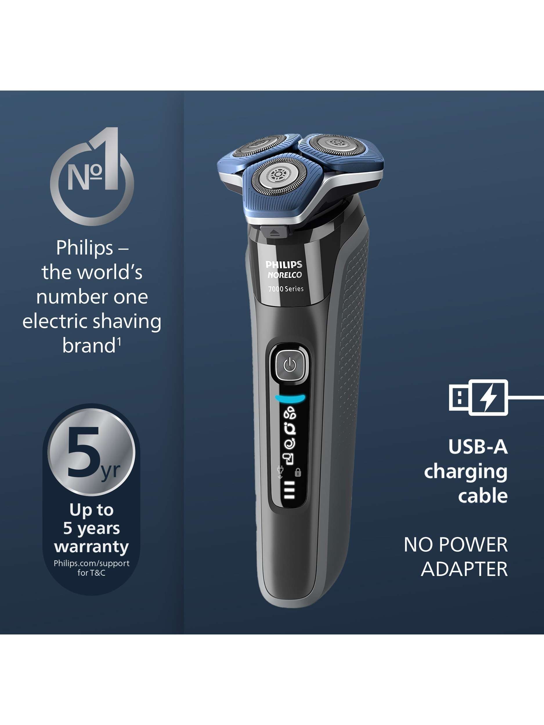 7000 Series S7887/55 Electric Shaver, Grey