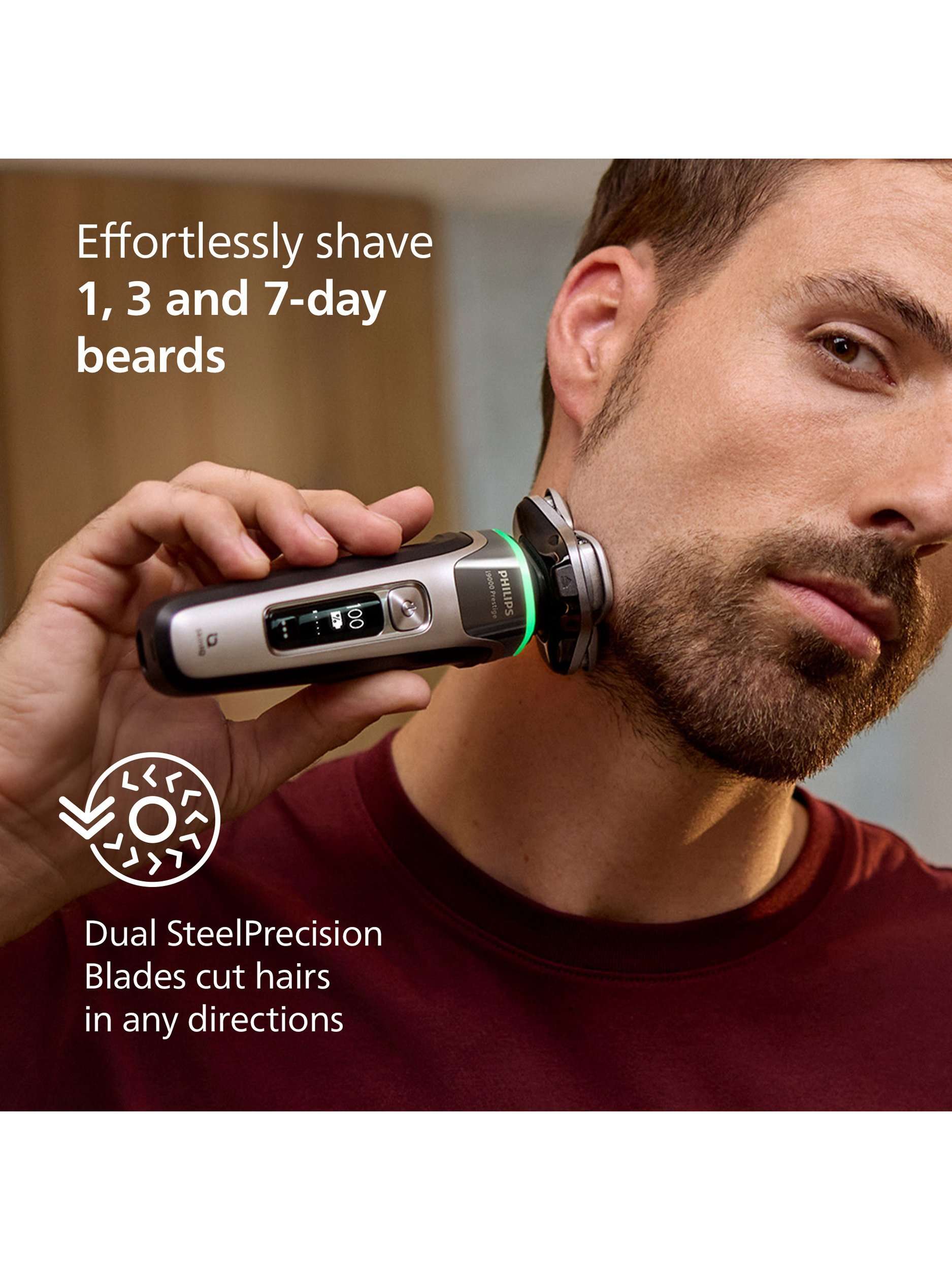 XP9204/30 i9000 Prestige Shaver Wet & Dry Electric Shaver with Skin IQ Technology, Slate