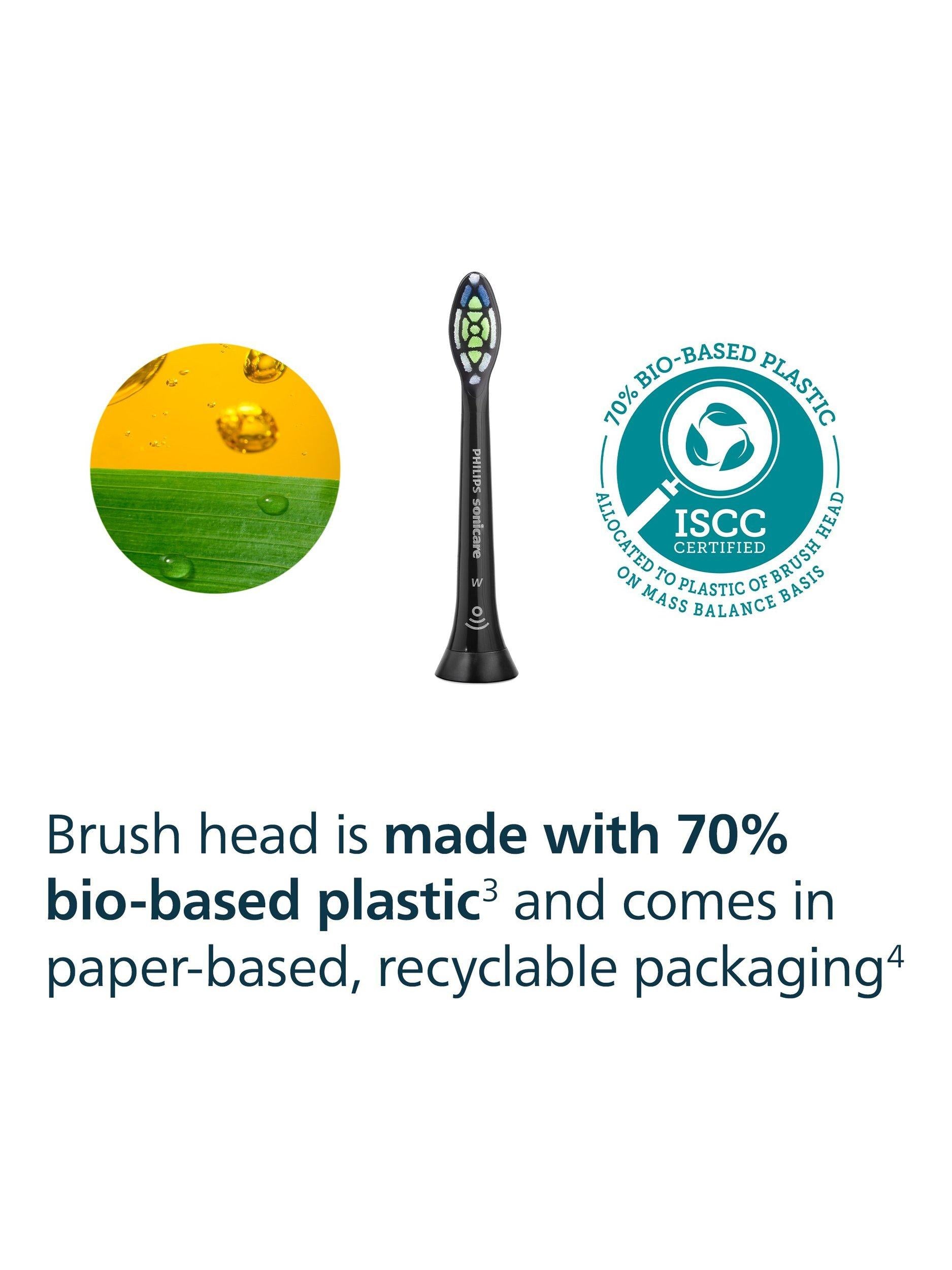Sonicare HX6065/88 Optimal White Toothbrush Heads, Pack of 5, Black