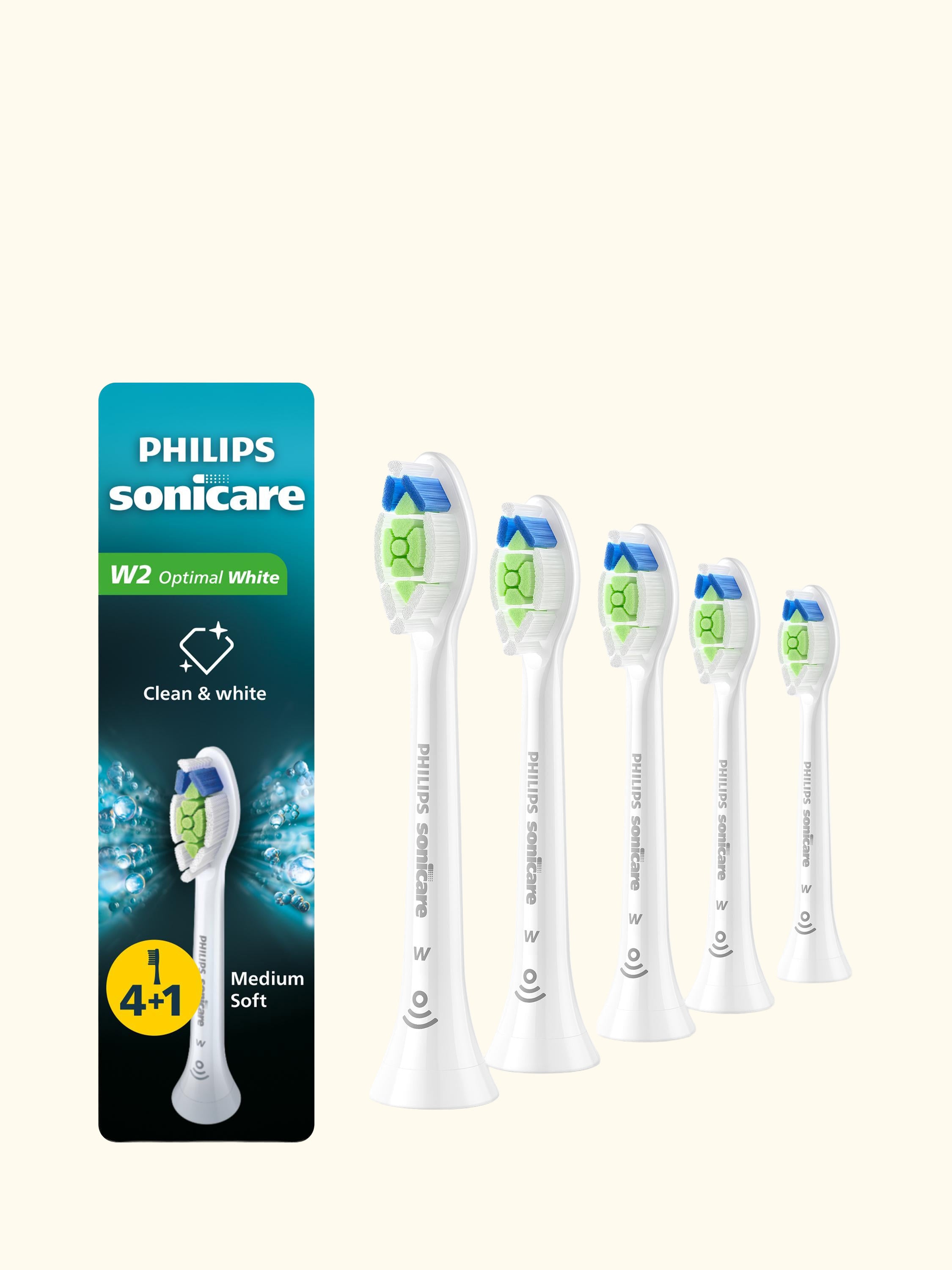Sonicare HX6065/88 Optimal White Toothbrush Heads, Pack of 5, White