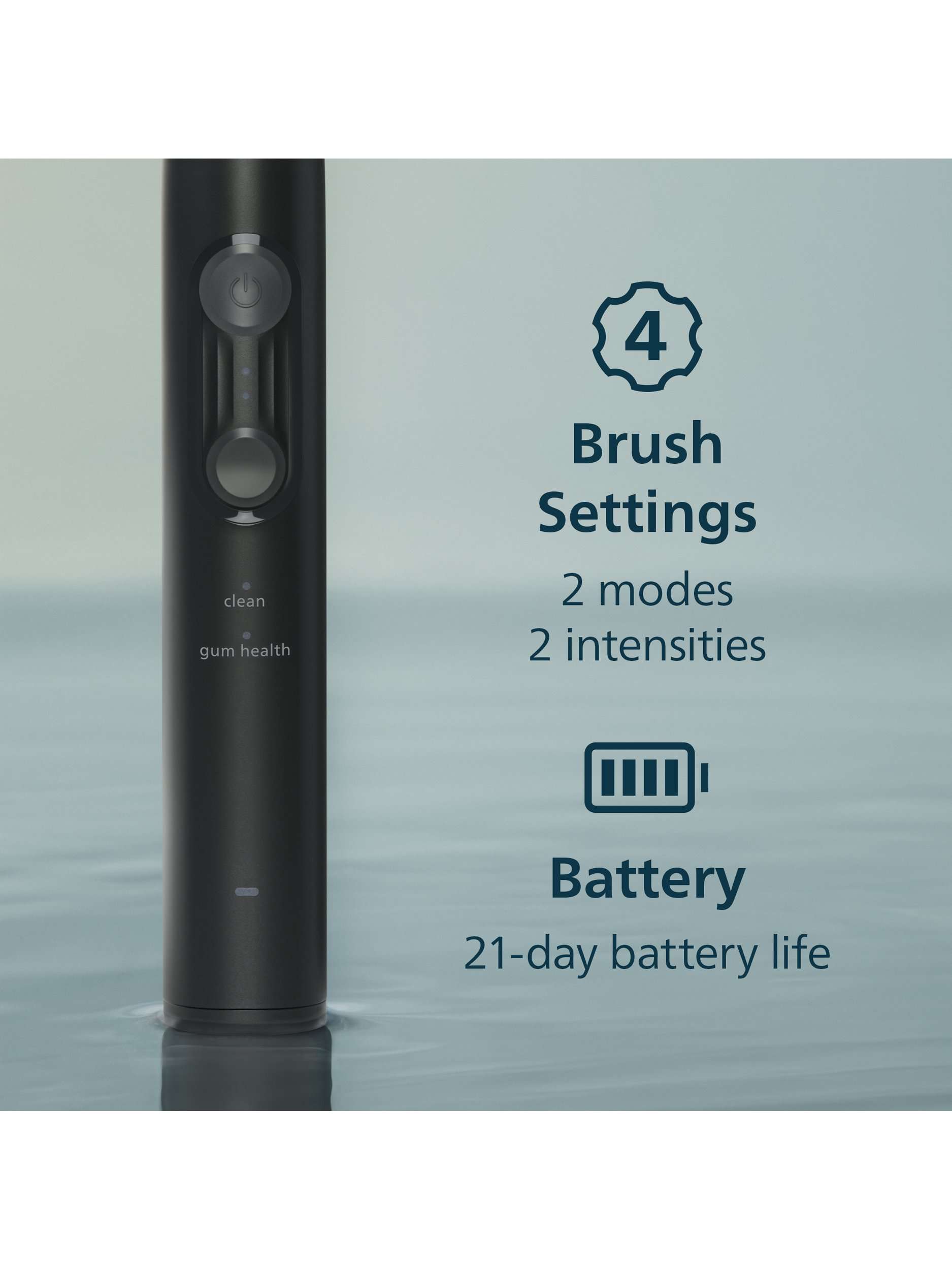 Sonicare HX4042/52 4100 Electric Toothbrush, Black