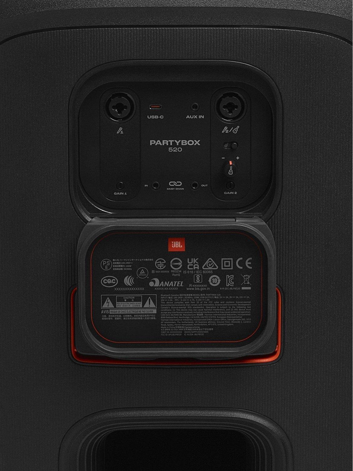 PartyBox 520 Bluetooth Speaker with Lights, Black