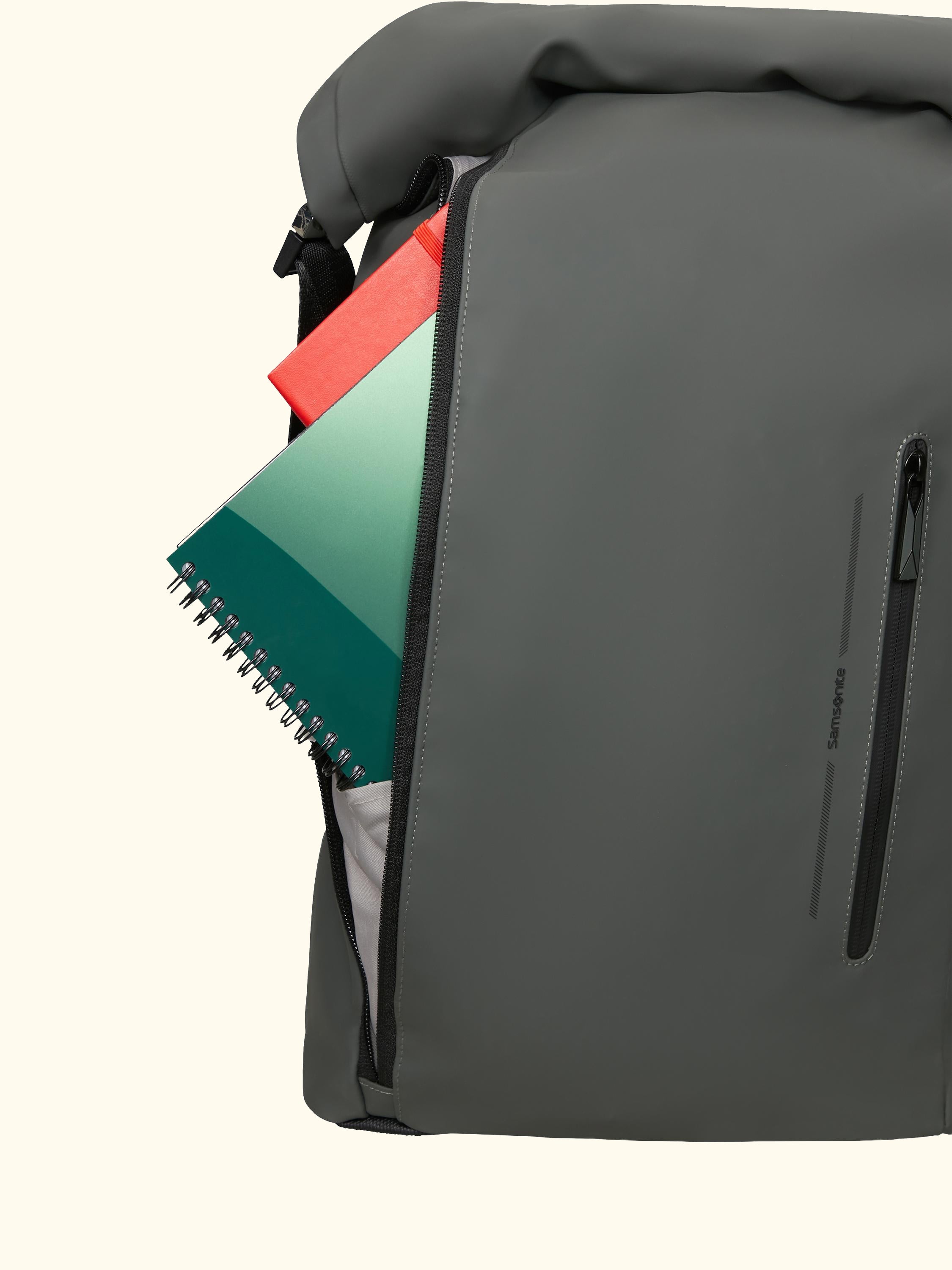 Glam-Go Roll Top Laptop Backpack, 26L