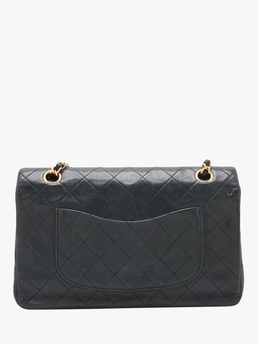Pre-loved CHANEL Vintage 1991 Medium Lambskin Classic Double Flap Bag, Black