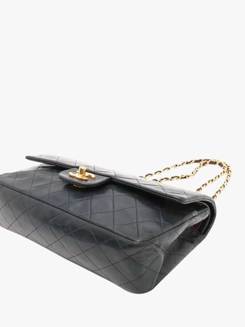 Pre-loved CHANEL Vintage 1991 Medium Lambskin Classic Double Flap Bag, Black