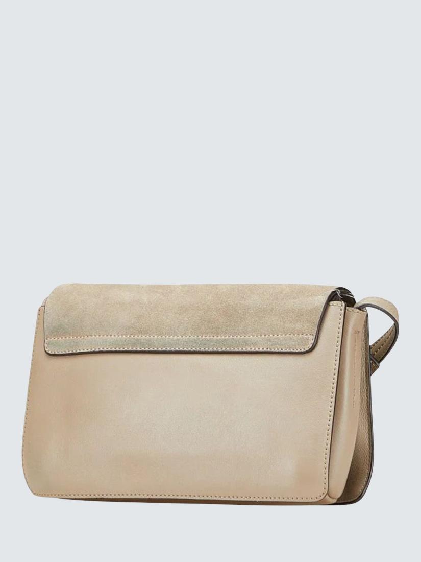 Pre-loved Chloé Faye Suede and Leather Shoulder Bag, Neutral