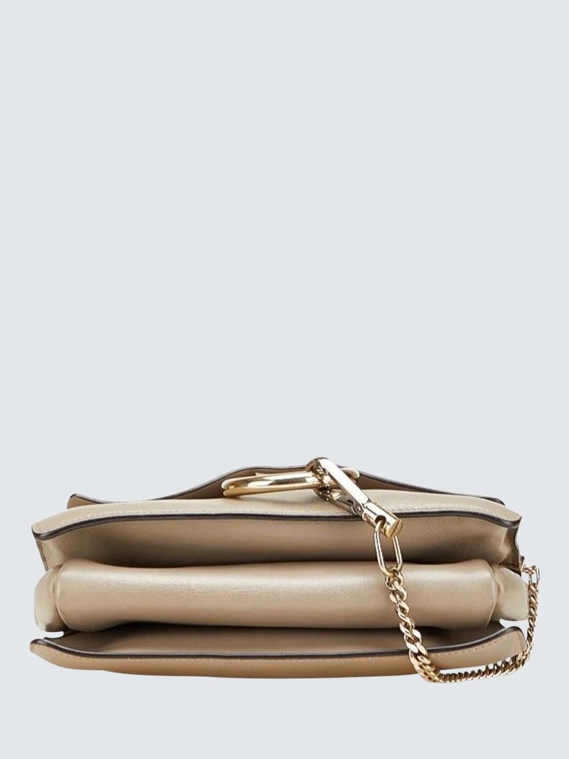 Pre-loved Chloé Faye Suede and Leather Shoulder Bag, Neutral
