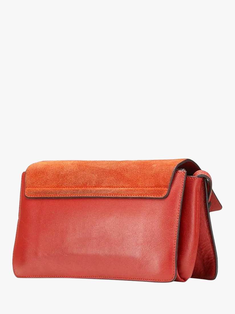 Pre-loved Chloé Faye Gold Hardware Shoulder Bag, Red