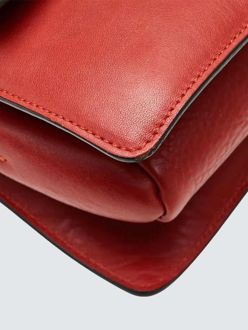 Pre-loved Chloé Faye Gold Hardware Shoulder Bag, Red