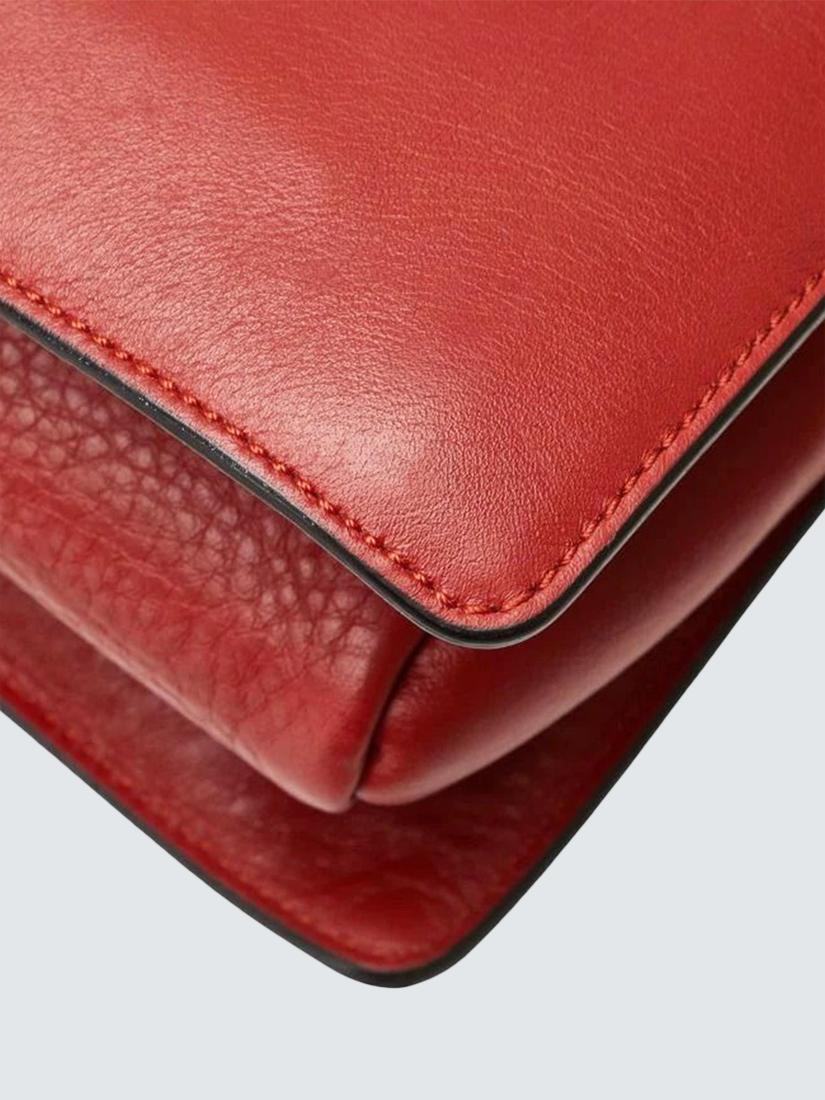 Pre-loved Chloé Faye Gold Hardware Shoulder Bag, Red