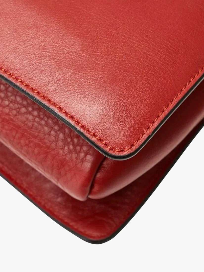 Pre-loved Chloé Faye Gold Hardware Shoulder Bag, Red